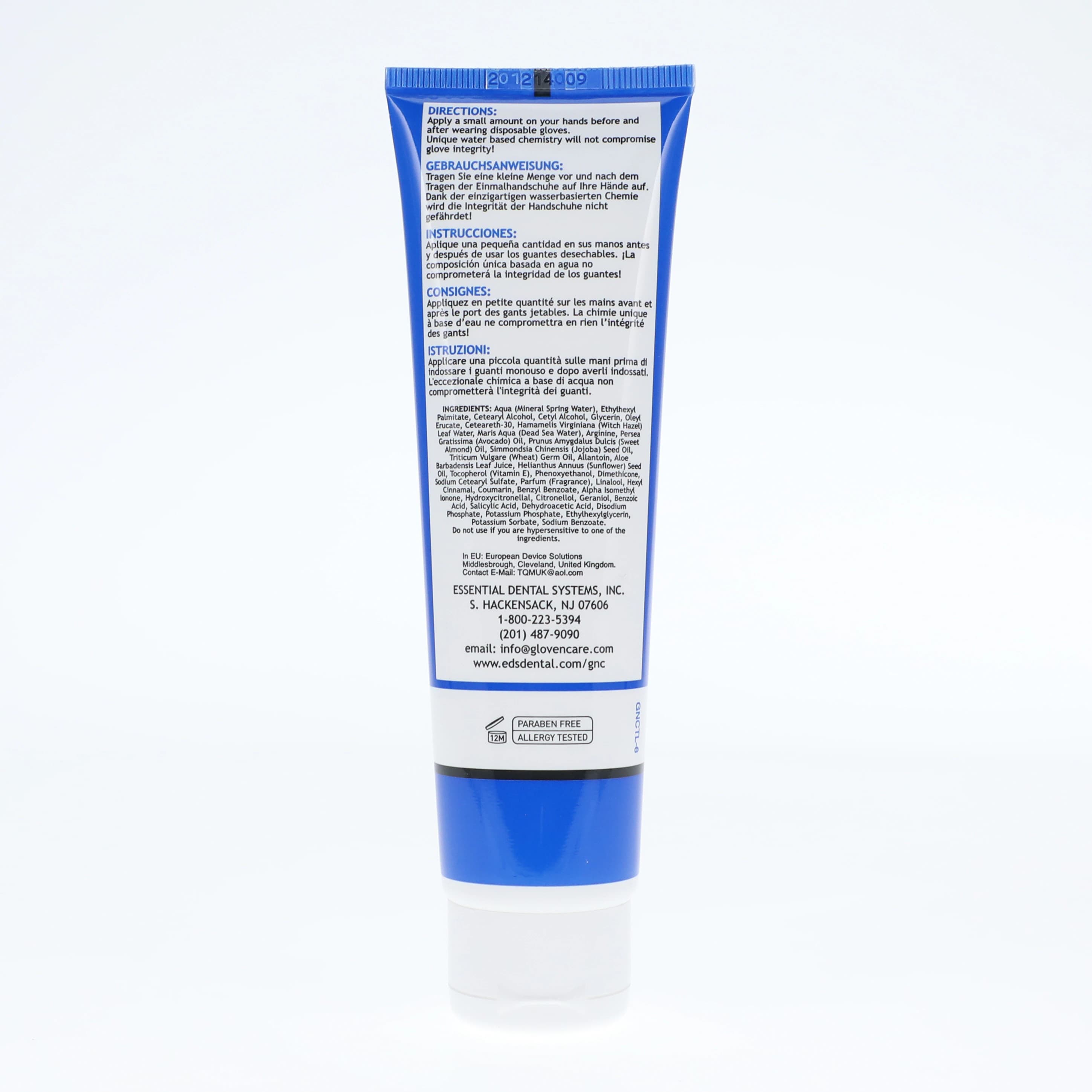 Glove'N Care Hand Cream, 3.4 oz (100 mL) Tube, Hypoallergenic Water-Based, 1200-00 thumbnail 2