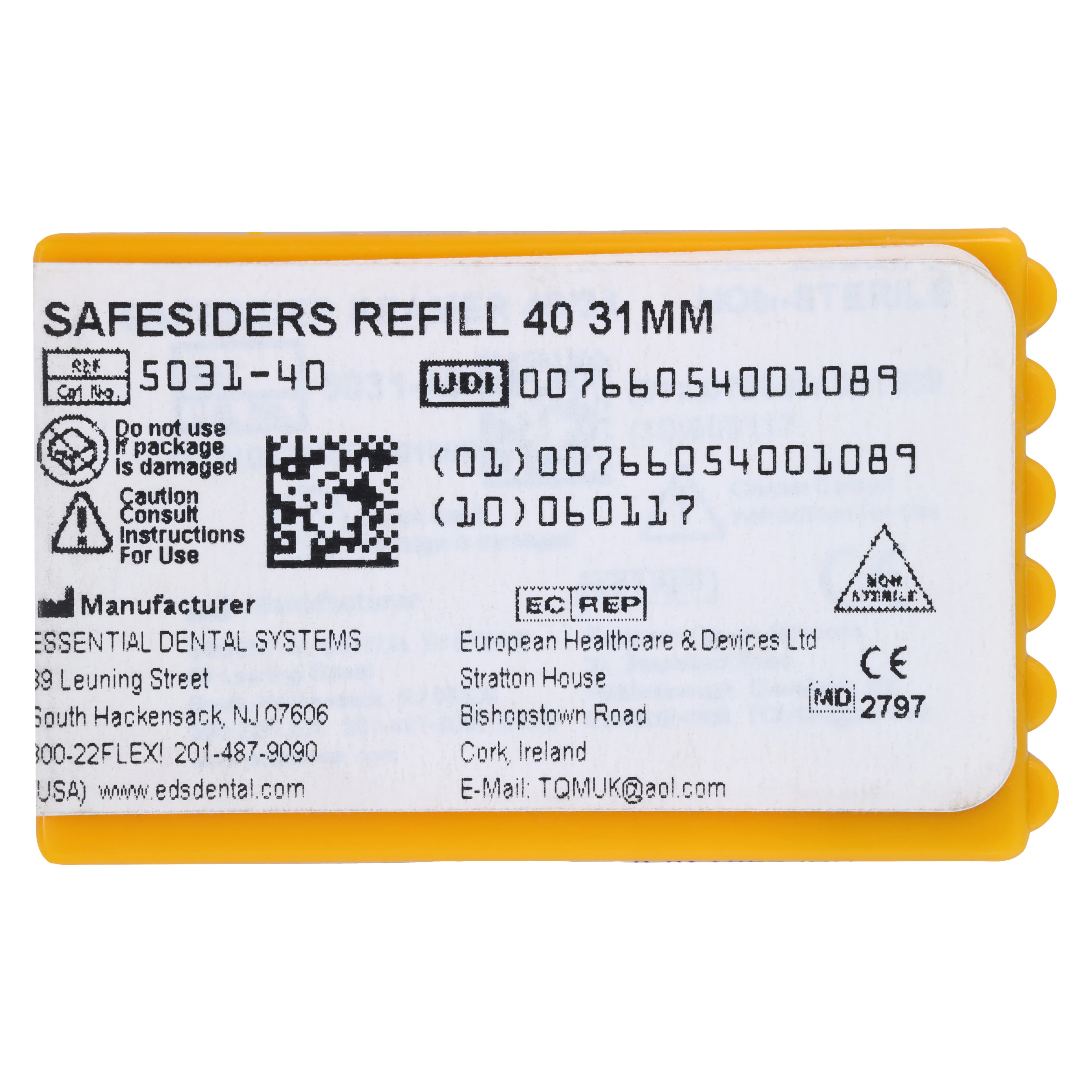 SafeSiders Stainless-Steel Hand Reamers, 31 mm, 0.02 Taper, #40, Black, 6/Pk, 5031-40 thumbnail 2