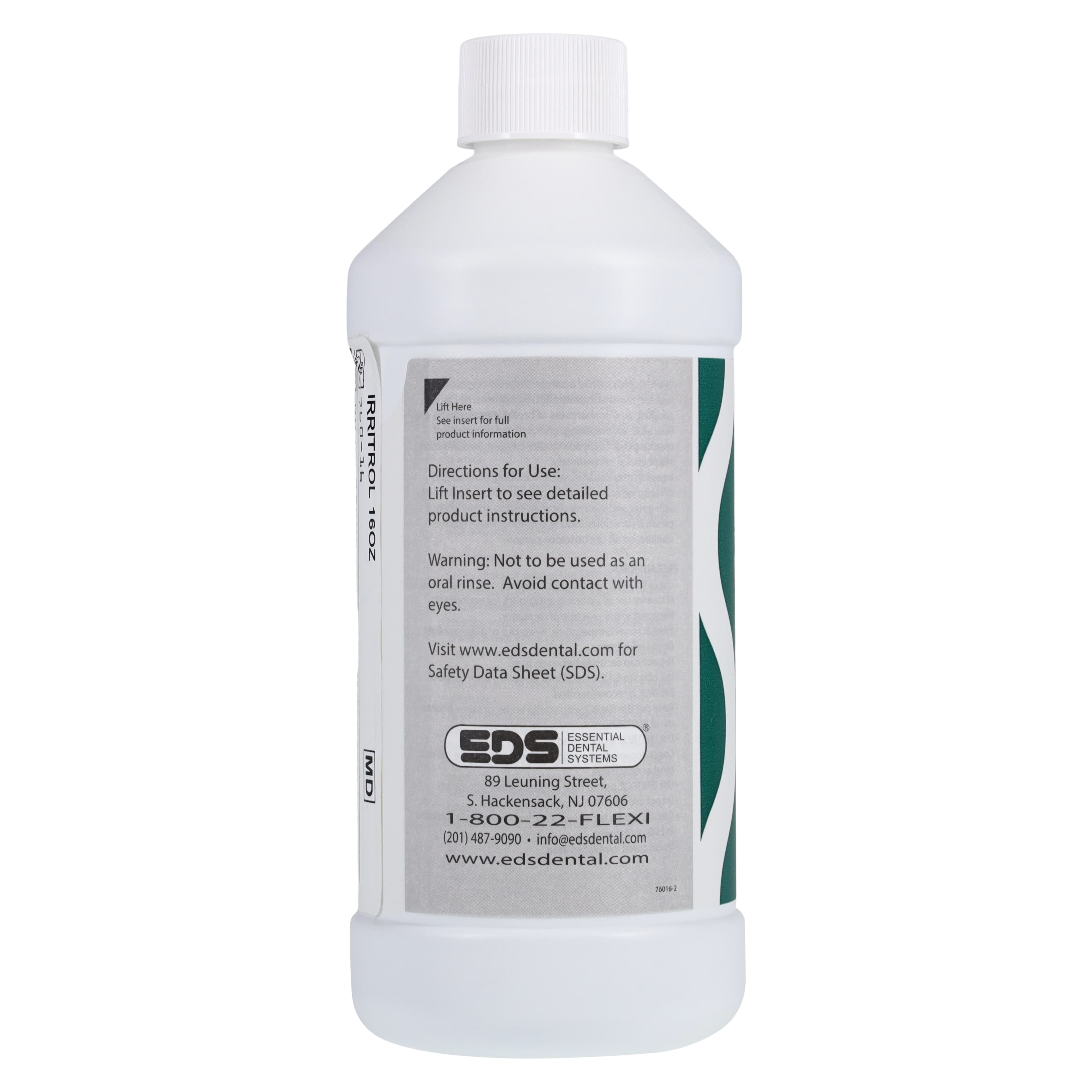 Irritrol Two-In-One Endodontic Irrigation Solution, EDTA & Chlorhexidine Gluconate, 16 oz Bottle, Green, 1/Pk, 760-16 thumbnail 2