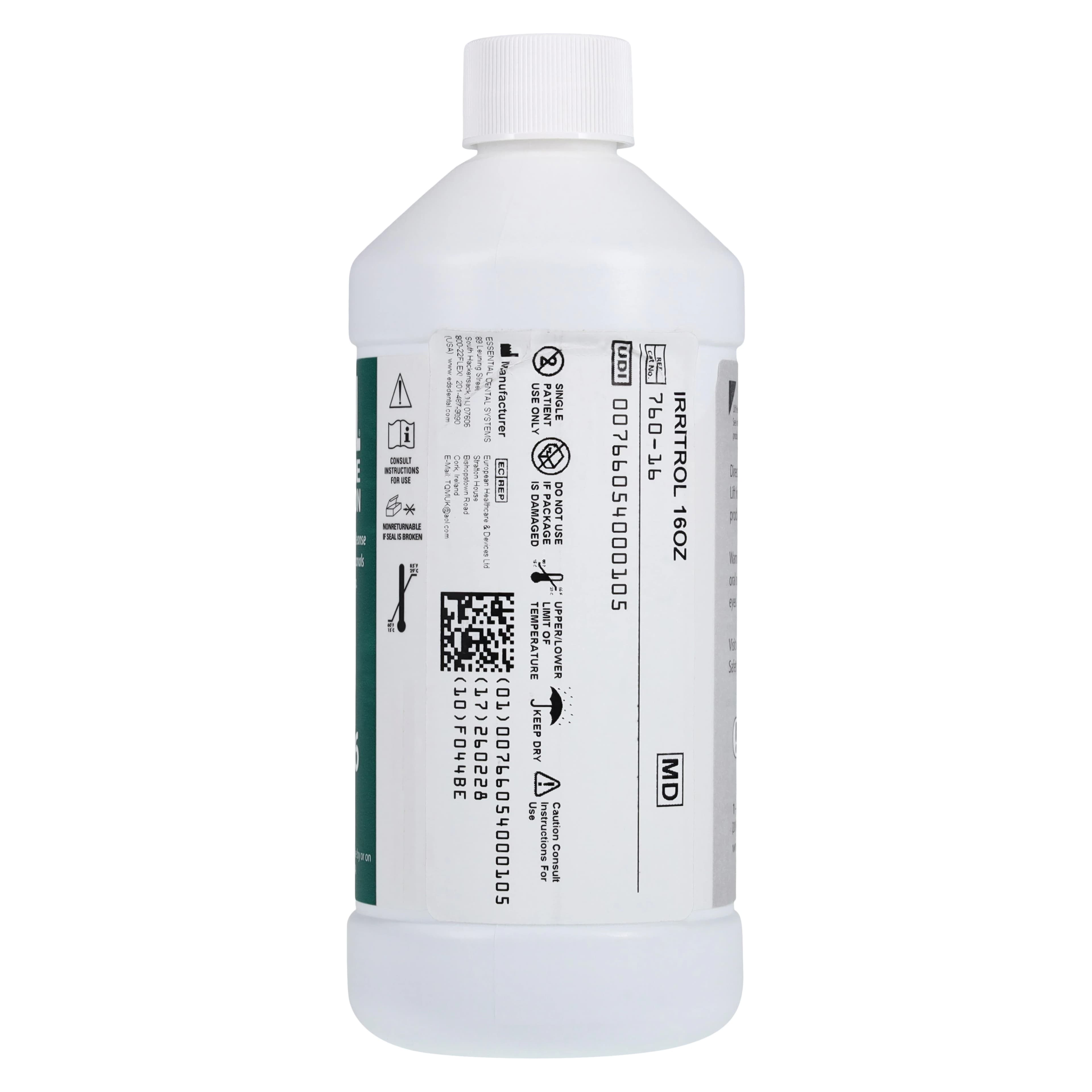 Irritrol Two-In-One Endodontic Irrigation Solution, EDTA & Chlorhexidine Gluconate, 16 oz Bottle, Green, 1/Pk, 760-16 thumbnail 3