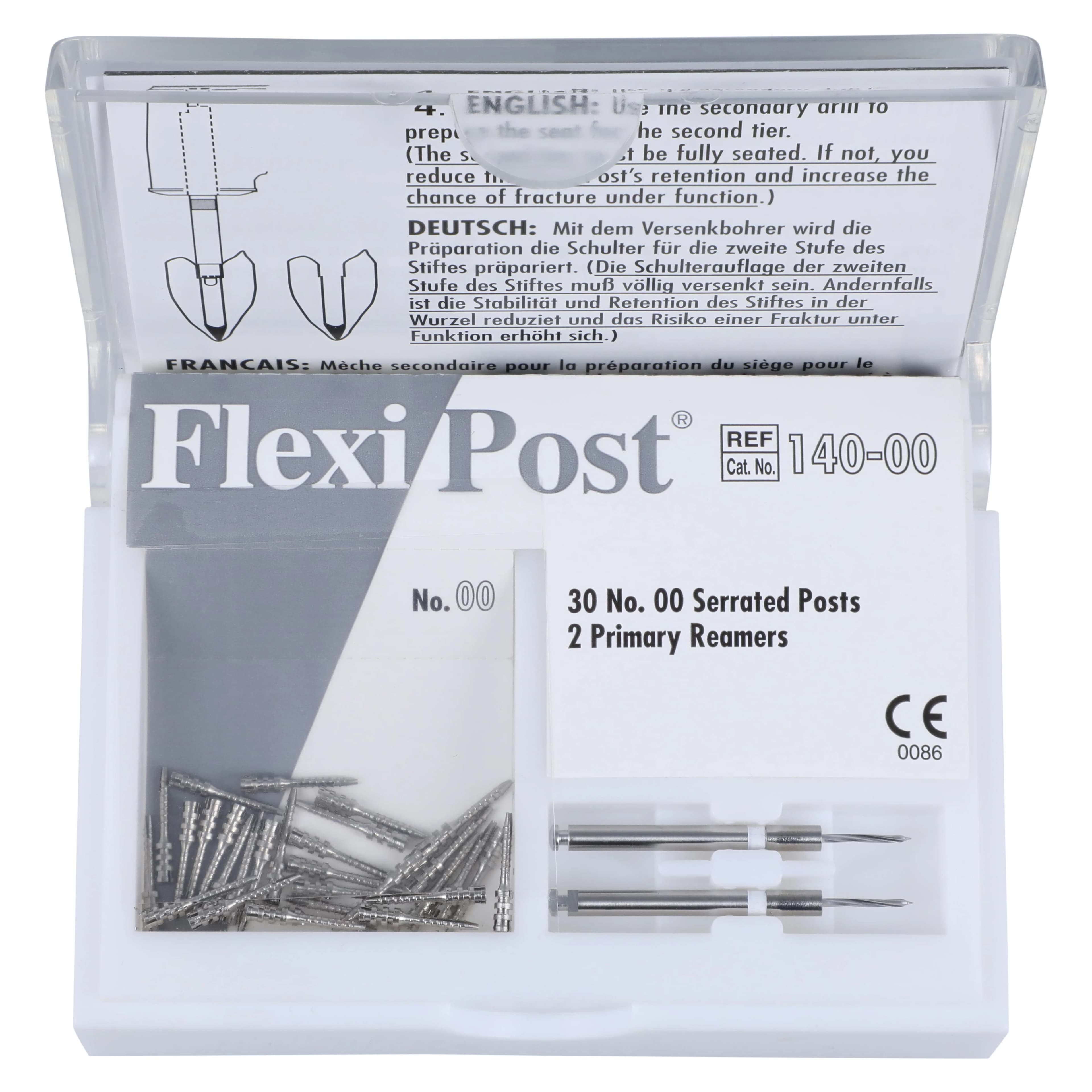 Flexi-Post Stainless Steel Economy Refill, Size 00, White, 30/Pk, 140-00 - Flexi-Post #00 Stainless Steel Economy Refills (30) - Image 1