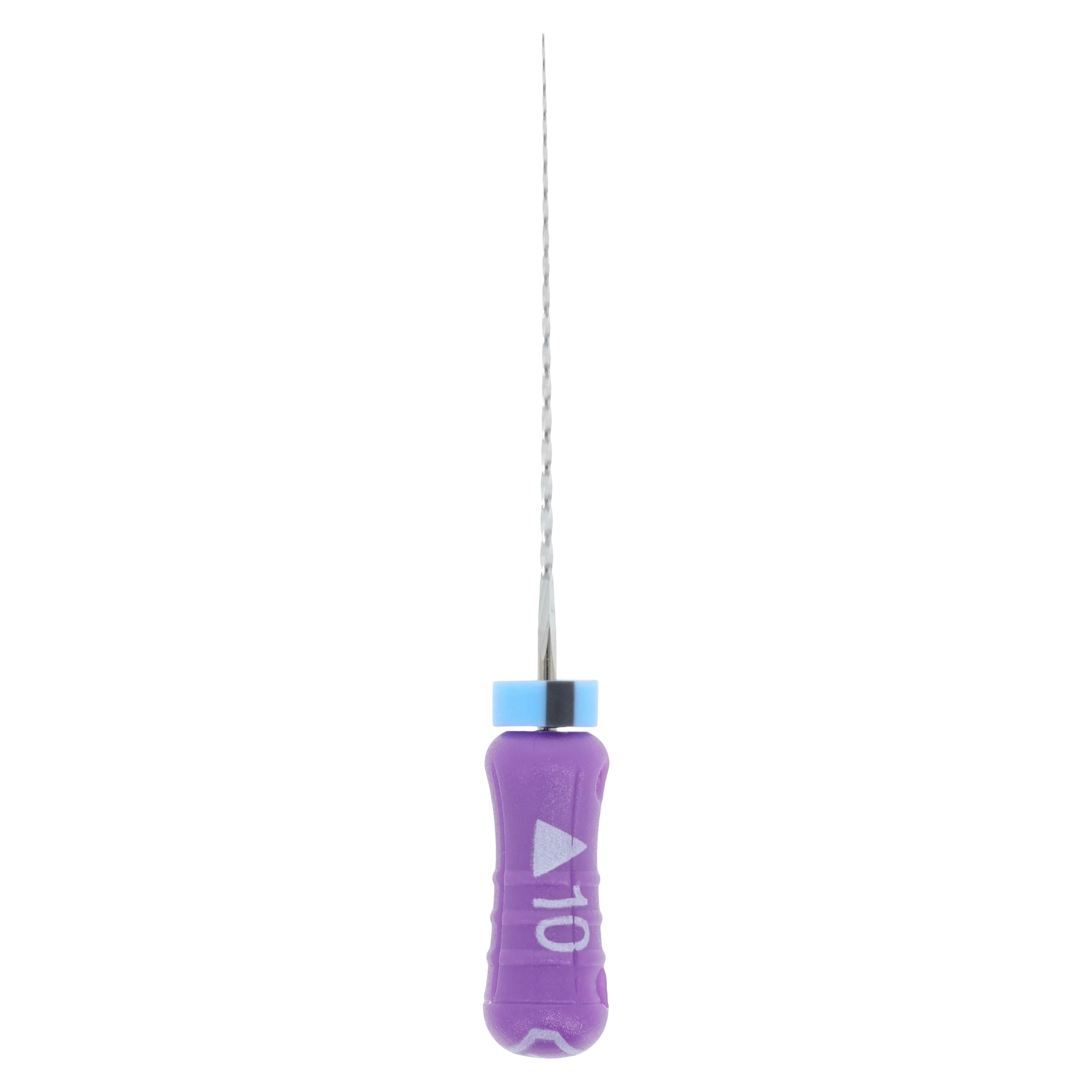 SafeSiders Endodontic Hand Reamers, 21 mm, 0.02 Taper, Size #10, Purple, Stainless Steel, 6/Pkg, 5021-10 - SafeSiders, , 21 mm, 6/Pkg, #10, 02Taper, 5021-10 - Image 1