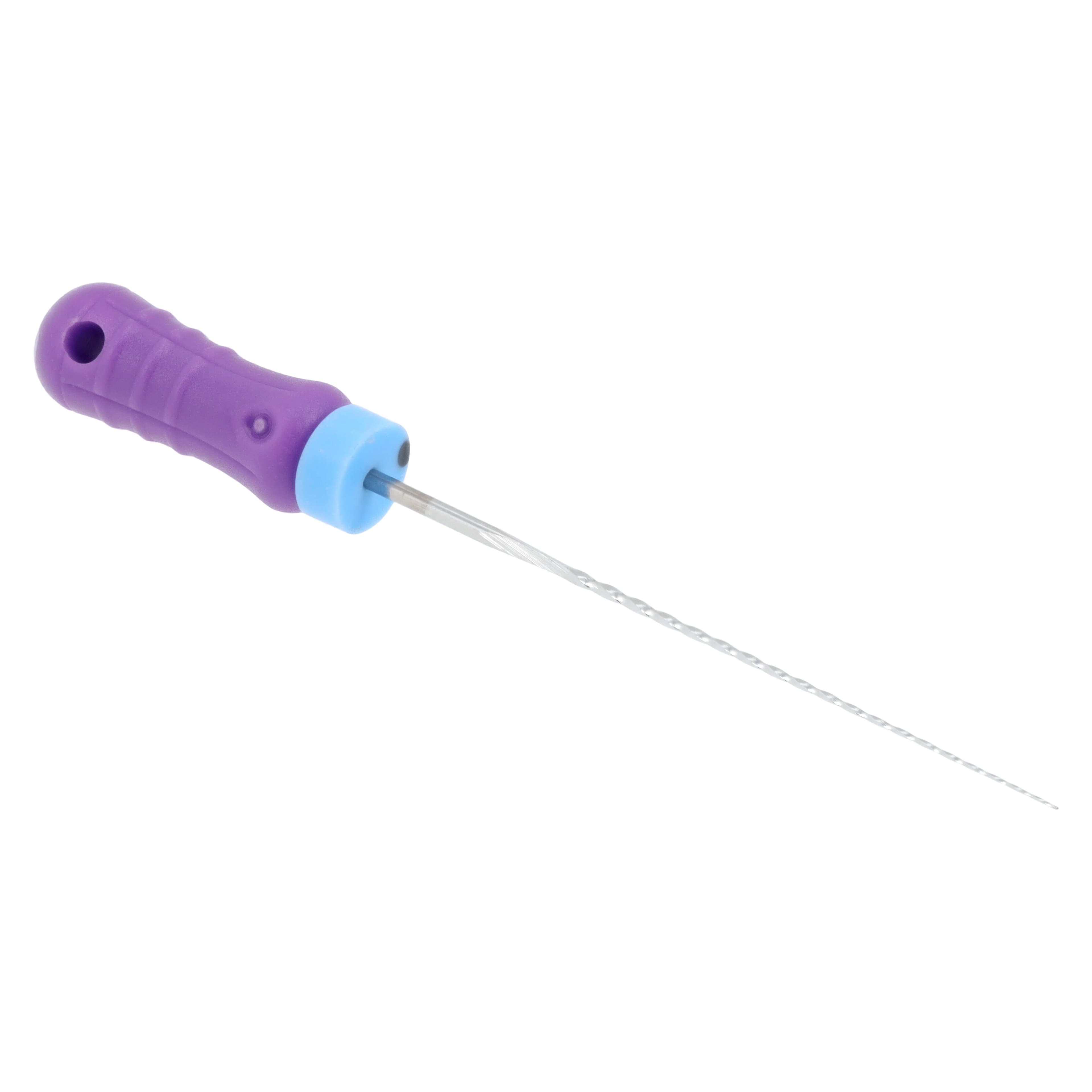 SafeSiders Endodontic Reamers, Stainless Steel, 25mm, .02 Taper, Size #10, Purple, 6/Pkg, 5025-10 thumbnail 3