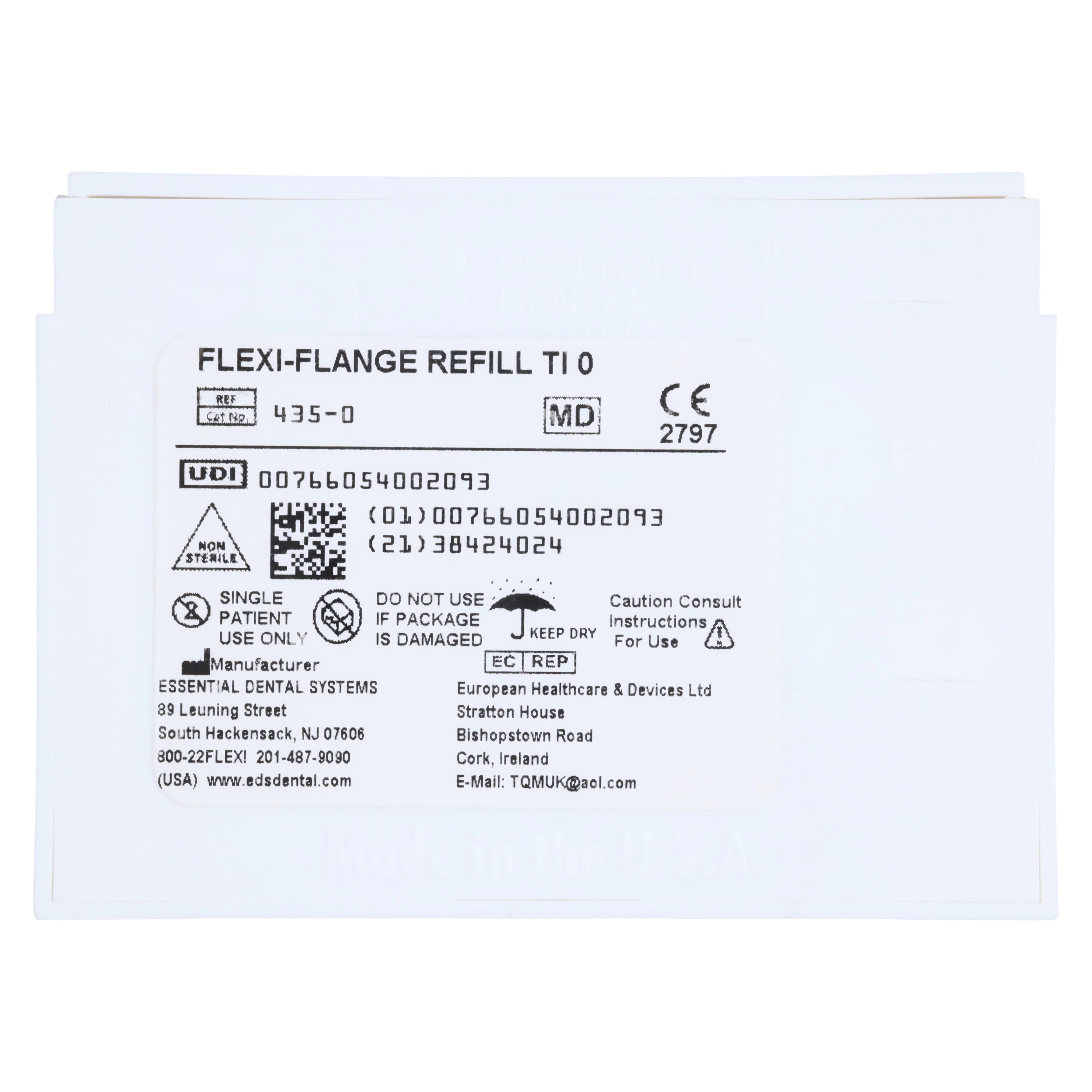 Flexi-Flange Post, Titanium, Standard Refill, Size 0, Yellow, 10/Pk, 435-0 thumbnail 4