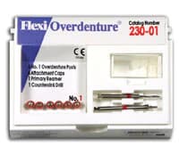 Flexi-Overdenture Stainless Steel Refill, Size 1, Red, 6 Posts, 230-01 - Flexi-Overdenture SS Refill Size 1 Red - Image 1