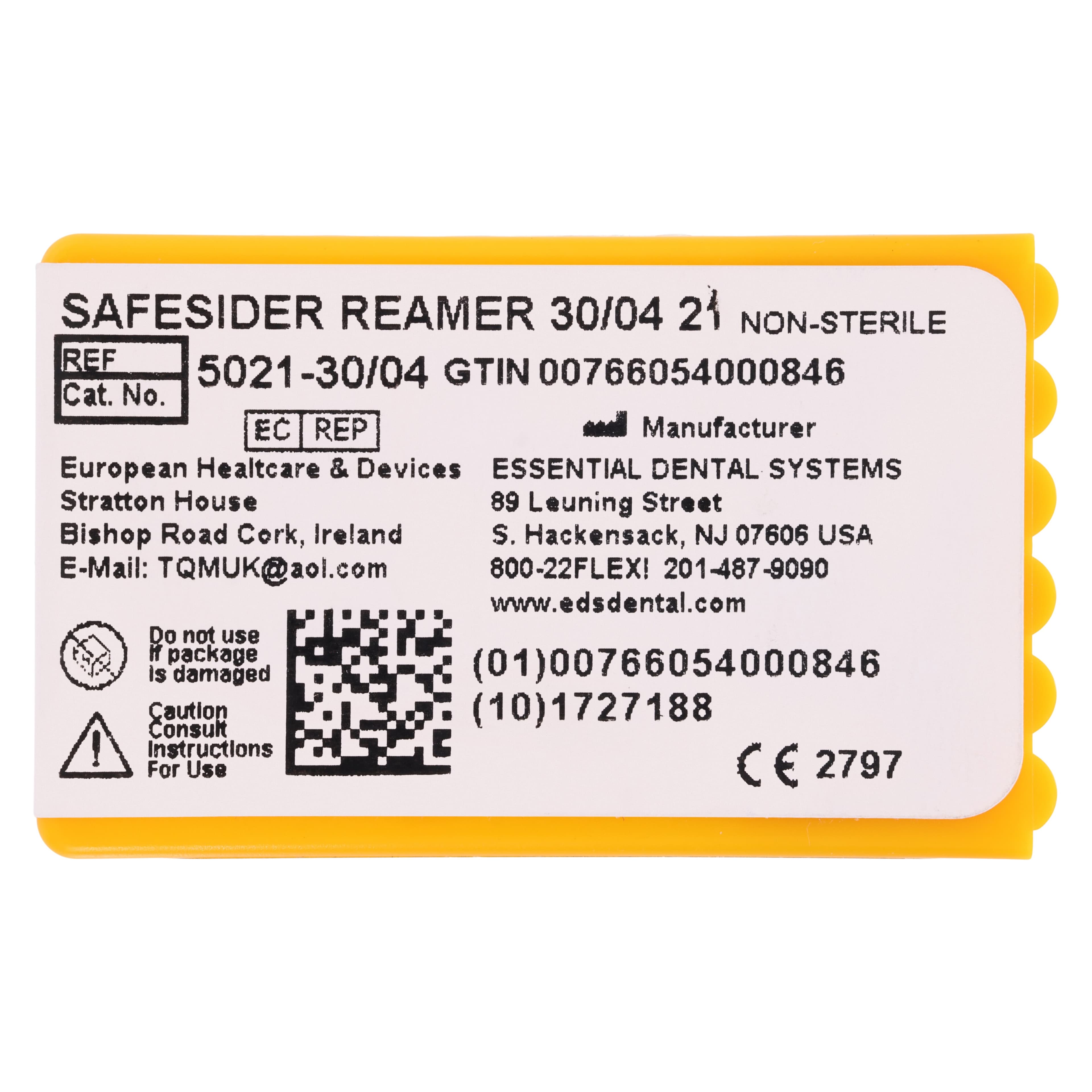 SafeSiders NiTi Endodontic Hand Reamers, 21 mm, #30/.04 Taper, Orange, 6/Pkg, 5021-30/04 thumbnail 2