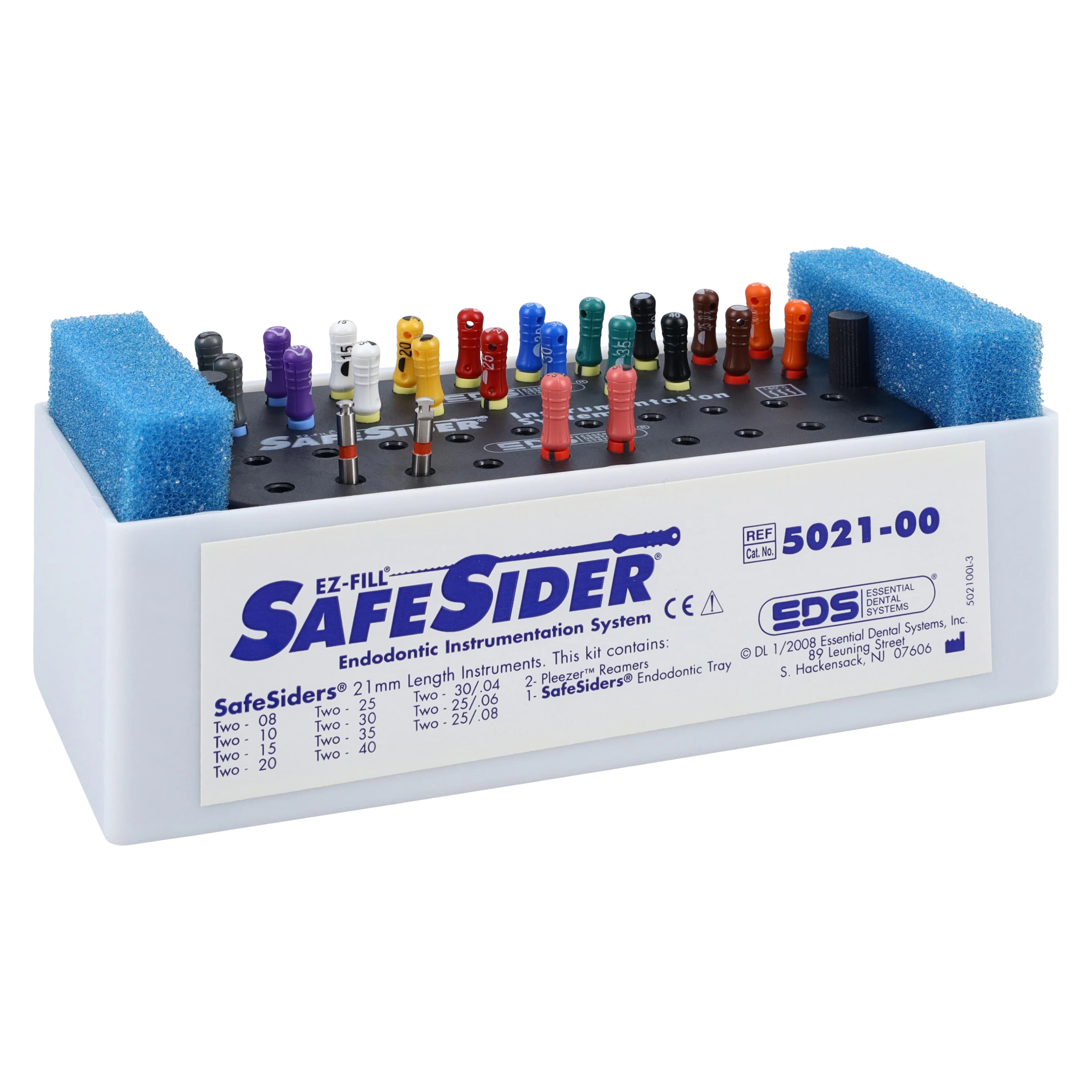 SafeSider Color-Coded Stainless-Steel Hand Reamers, Intro Kit, 21 mm, 5021-00 - SafeSider Color-Coded Stainless-Steel Hand Reamers, Intro Kit, 21 mm, 5021-00 - Image 1