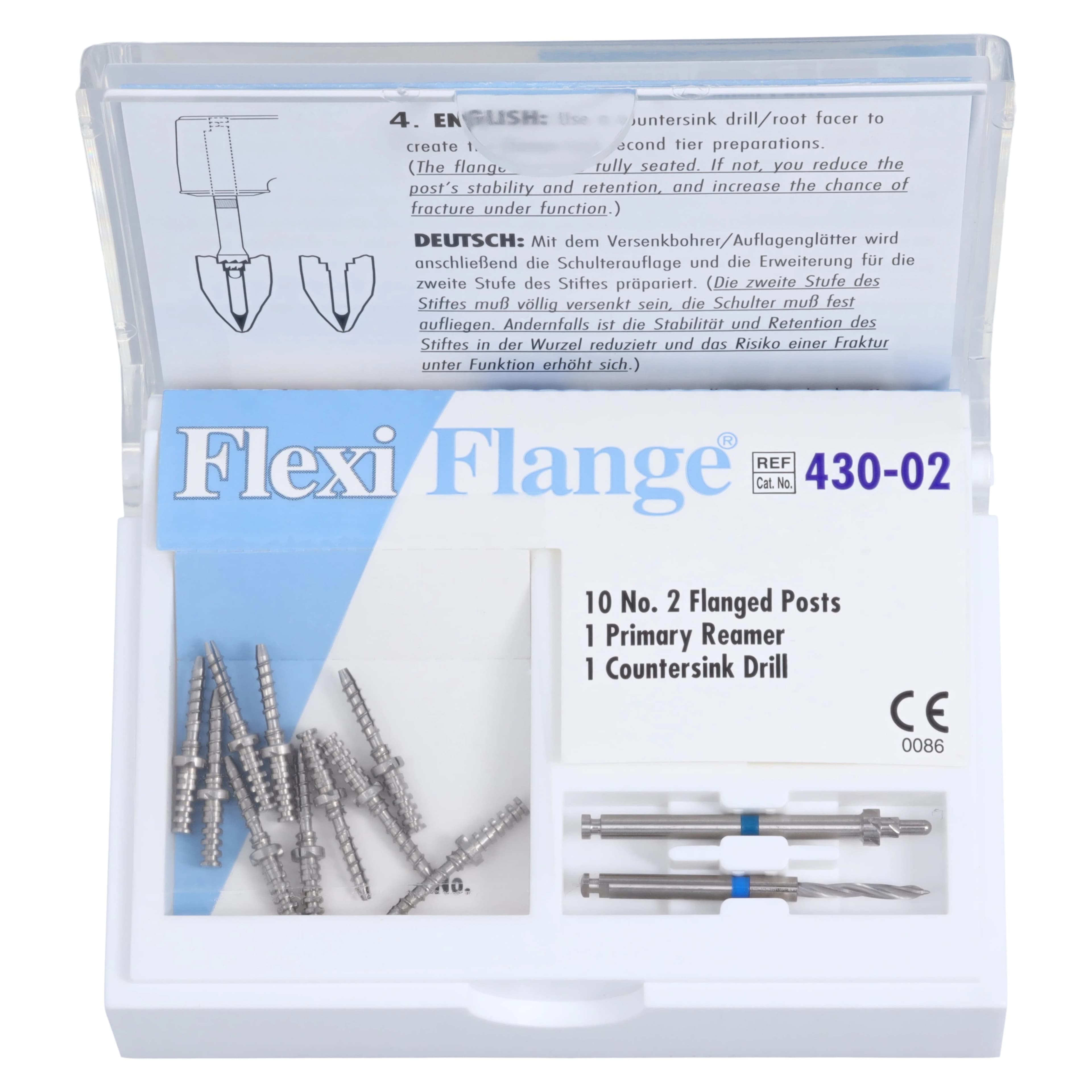Flexi-Flange Stainless Steel Post Refill, Size 2, Blue, 10/Pk, 430-02 - Flexi-Flange Posts, Stainless Steel, Standard Refill, # 2, Blue, 10/Pk, 430-02 - Image 1