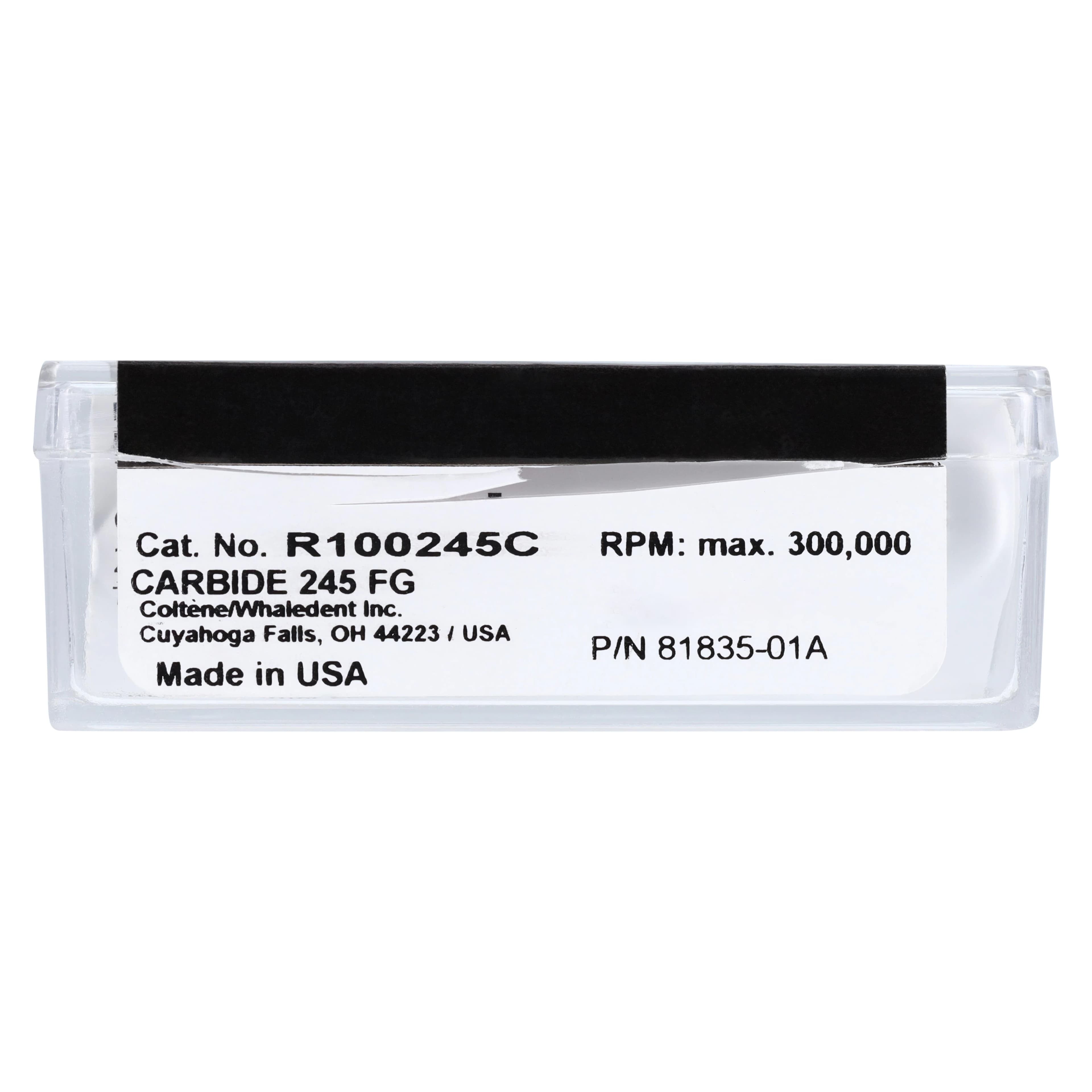 Alpen Operative Surgical Carbide Burs, FG, Straight Fissure, #245, 0.8 mm, 100/Pk, R100245C thumbnail 6