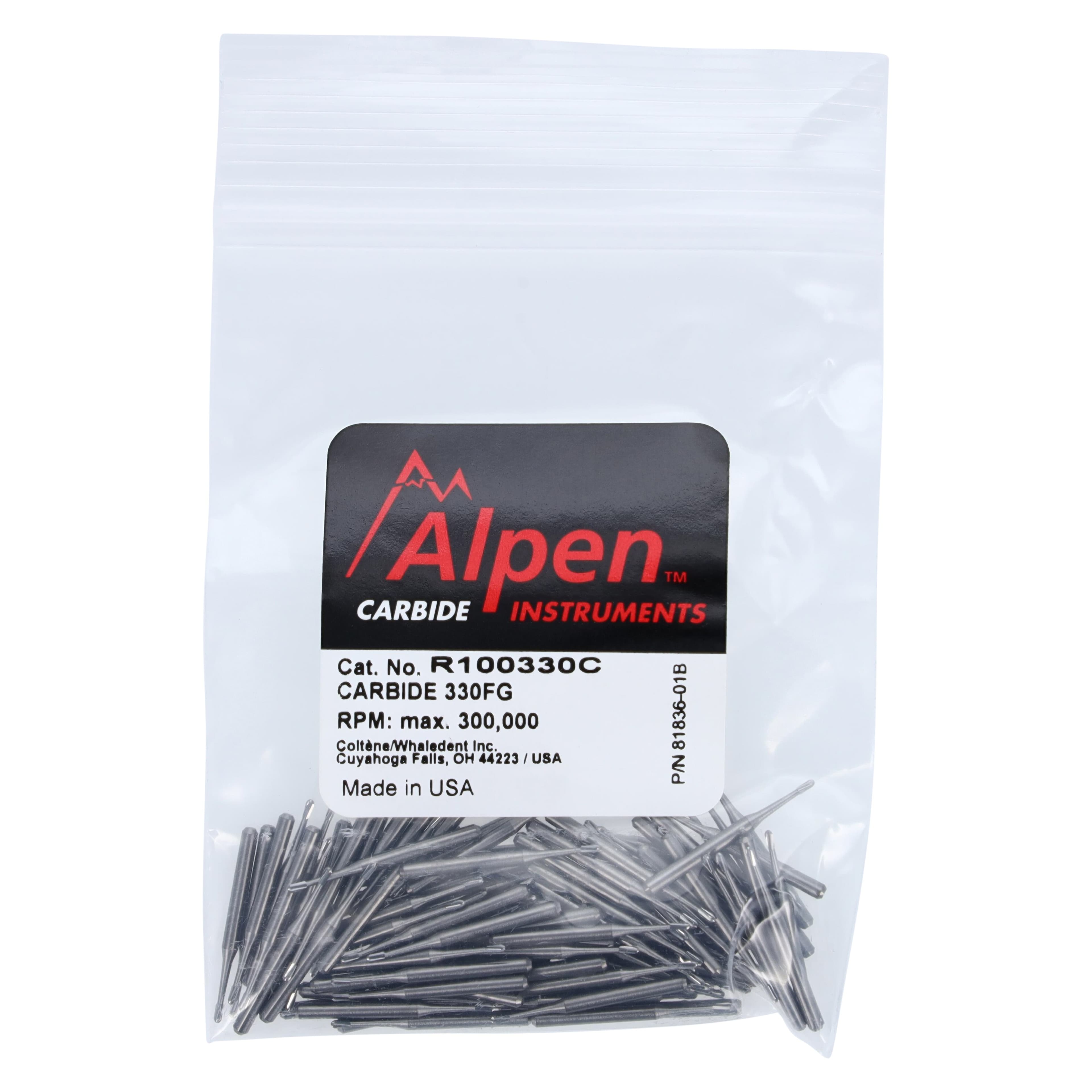 Alpen Operative Surgical Carbide Burs, FGSS, Pear, #330, 0.8 mm, 100/Pk, R100330C thumbnail 5
