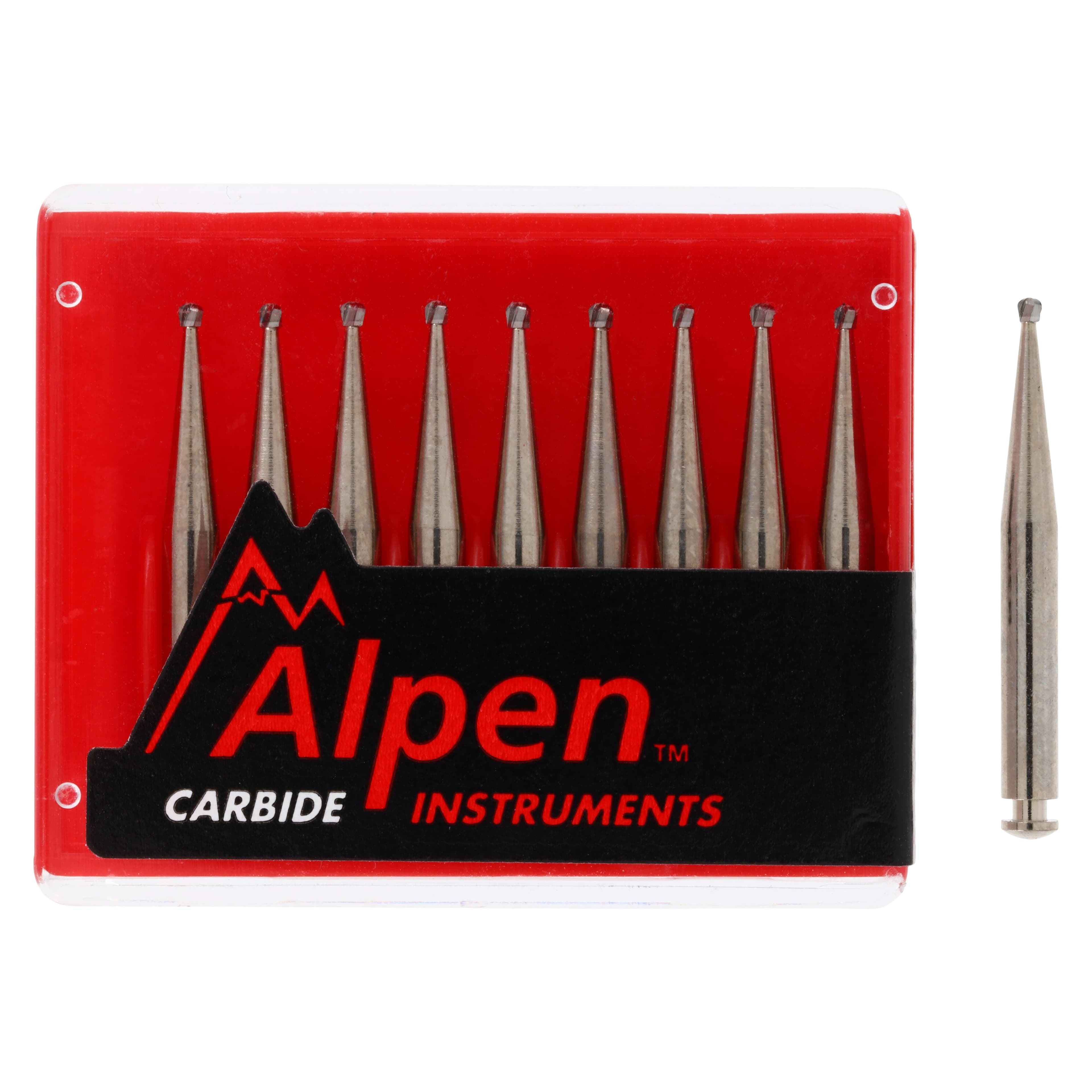 Alpen Carbide Operative & Surgical Bur, Round, RA #2, 1.0 mm, 10/Pk, R200002 thumbnail 4