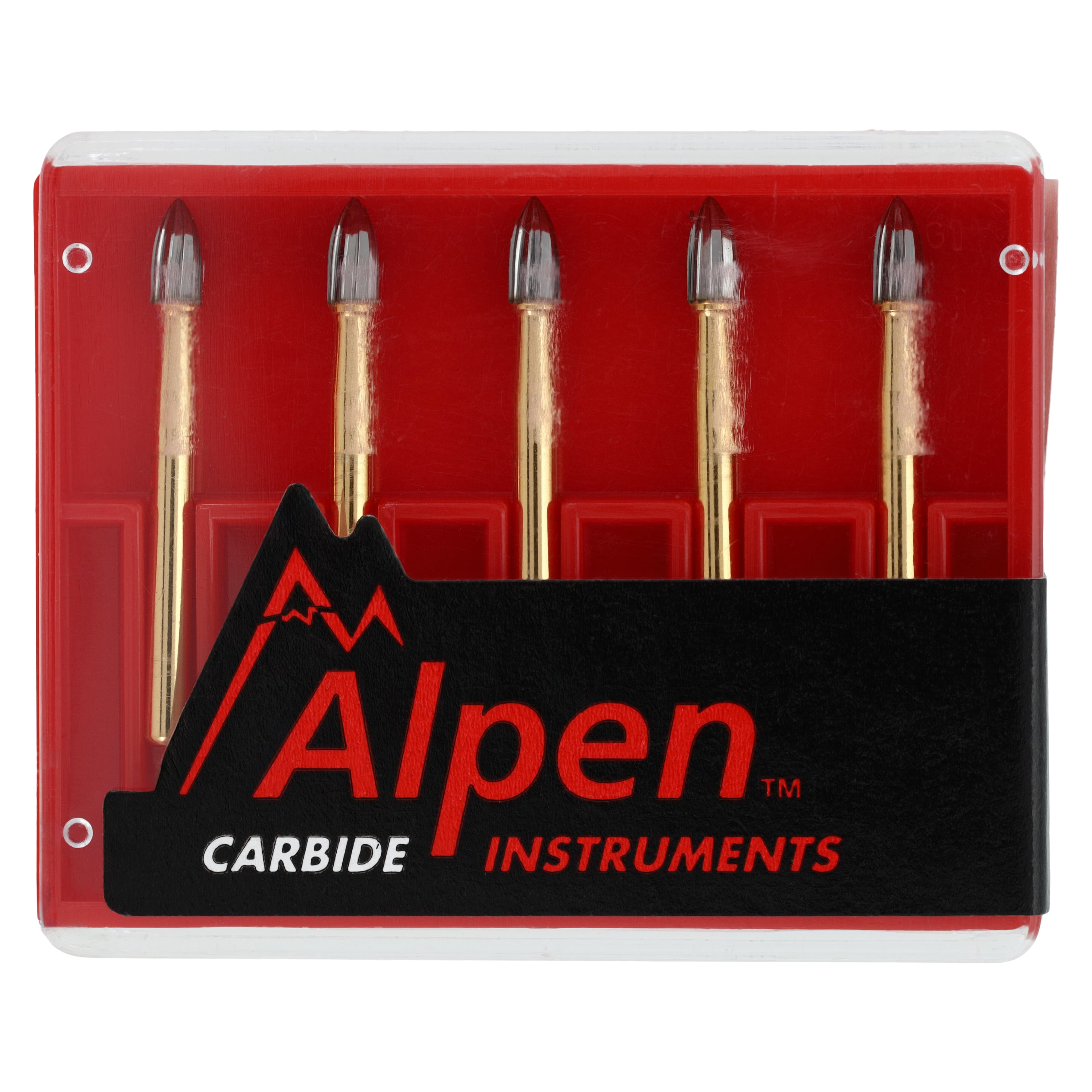 Alpen 12-Blade Trimming & Finishing Carbide Bur, FG, Egg Shape, #7406, 1.8 mm, 5/Pk, R707406 thumbnail 4