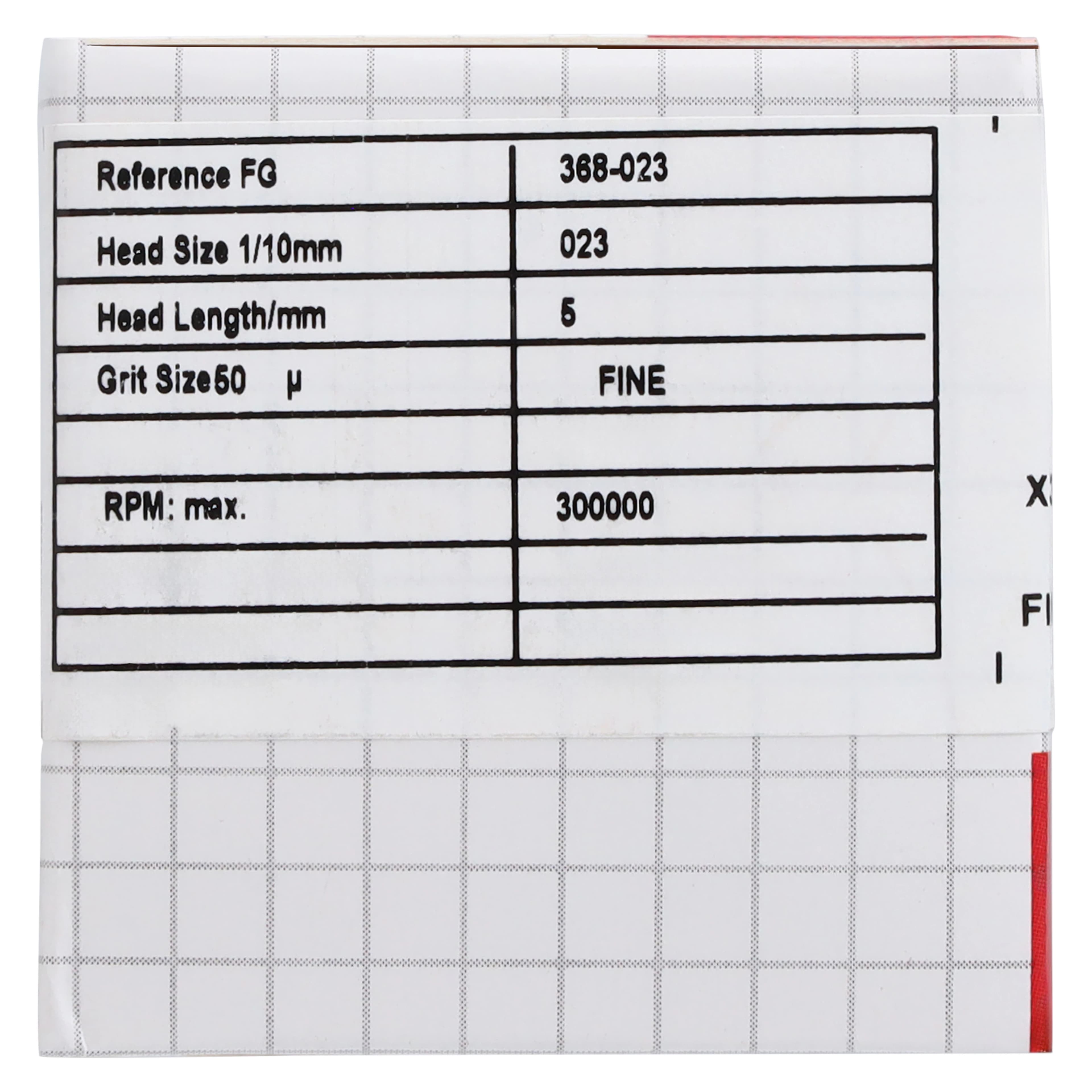 Alpen x1 Single-Use Diamond Bur, FG #368 Football, 2.3mm, Fine, Red, 25/Pkg, X368F023 thumbnail 6