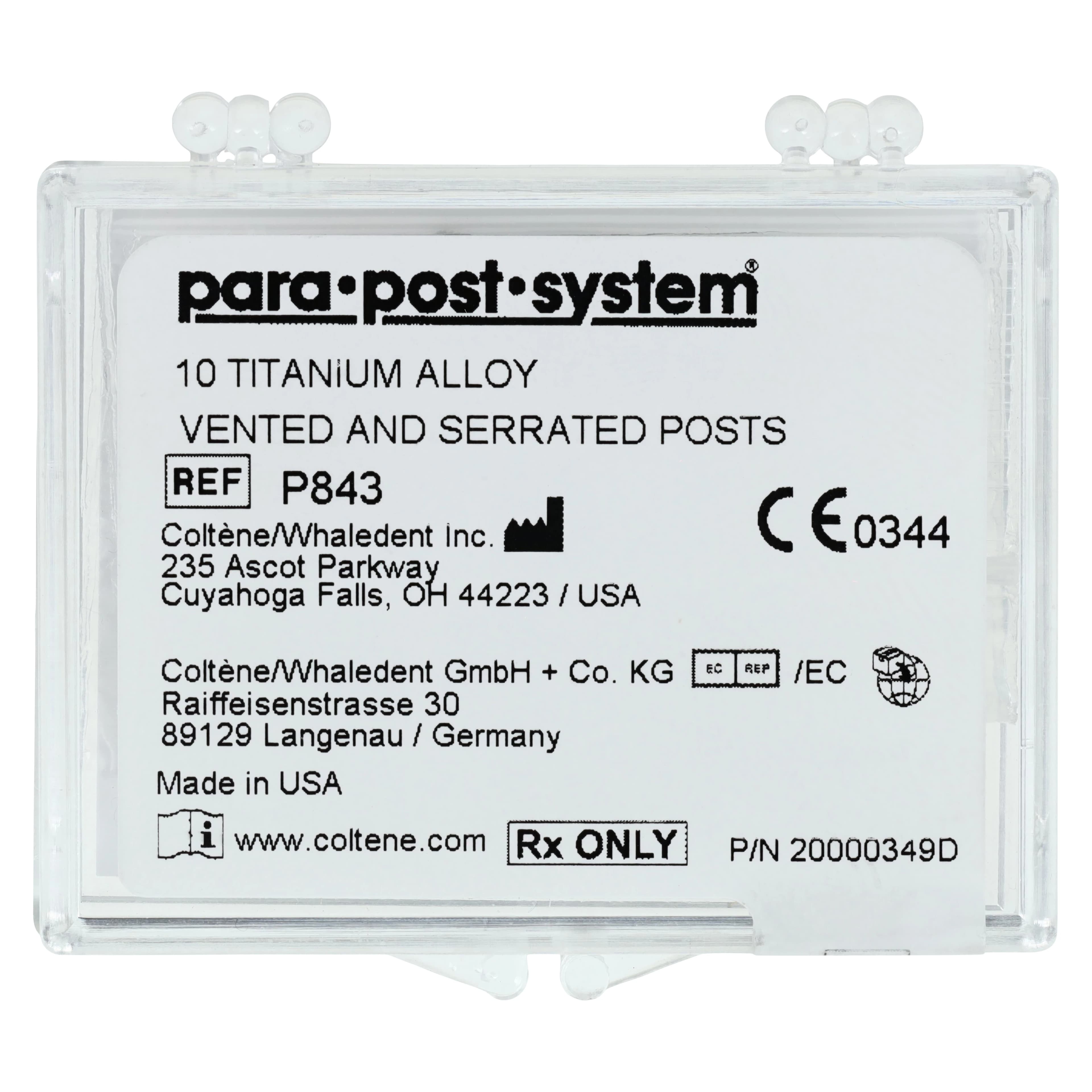 ParaPost Titanium Refill Posts, Size 3, Brown, 0.036" (0.9 mm), 10/Pk, P84-3 - ParaPost, Titanium, Refill, Brown, 10/Pk, P843 - Image 1