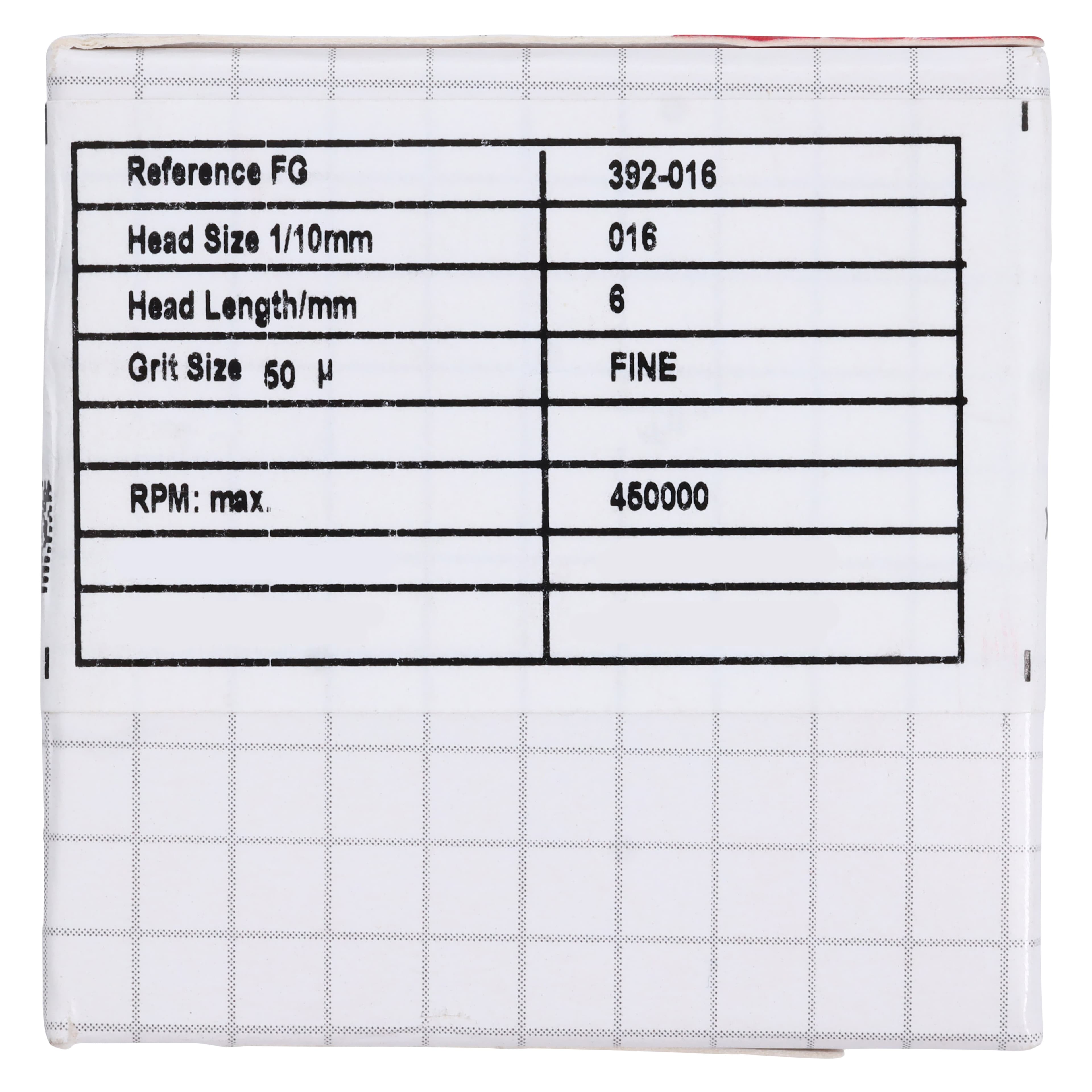 Alpen x1 Single-Use Diamond Bur, FG, #392-016F, Interproximal, Fine, Red, 1.6 mm, 25/Pk, X392F016 thumbnail 5
