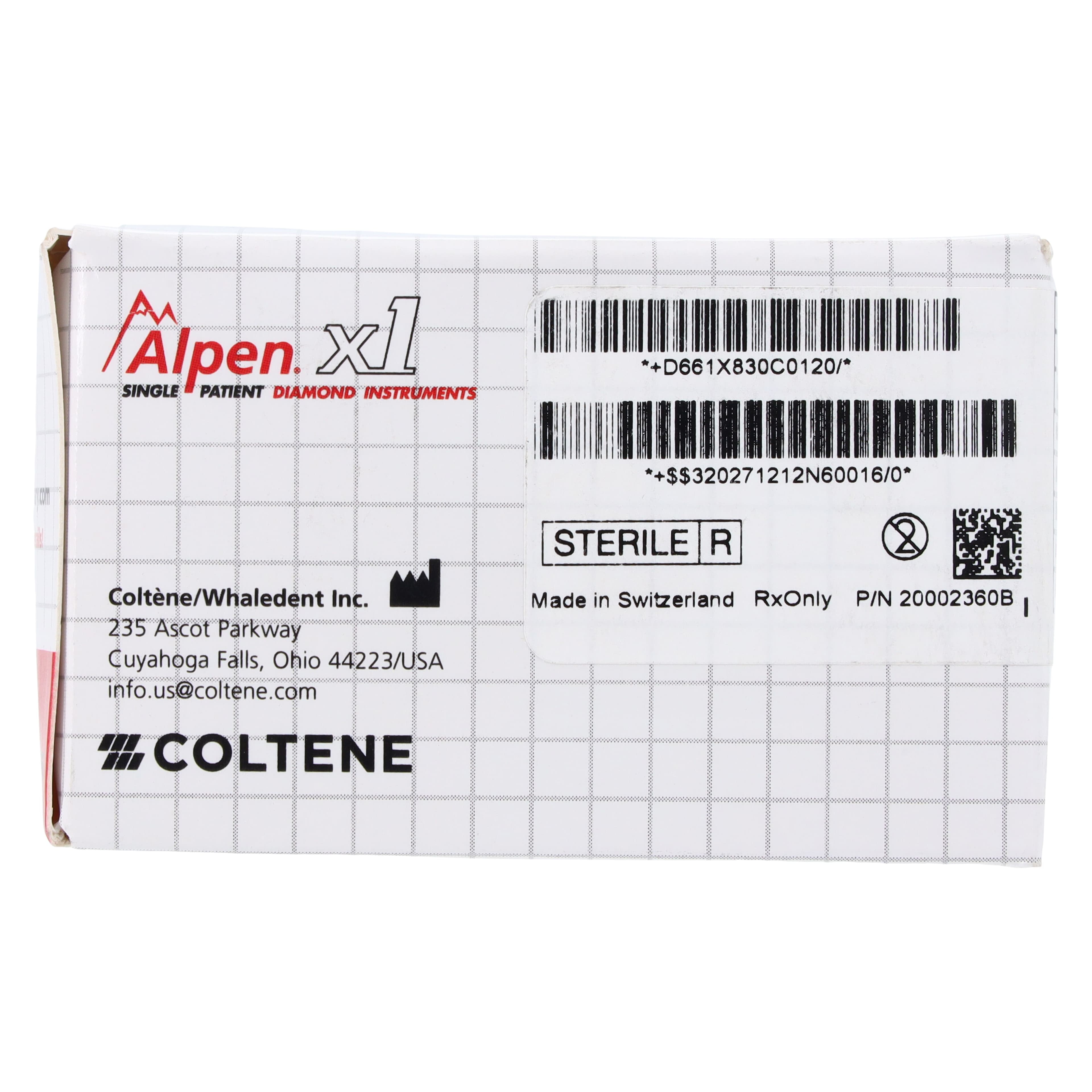 Alpen X1 Single Use Diamond Bur, FG, Pear #830-012C, Coarse, Green, 1.2 mm, 25/Pk, X830C012 thumbnail 5