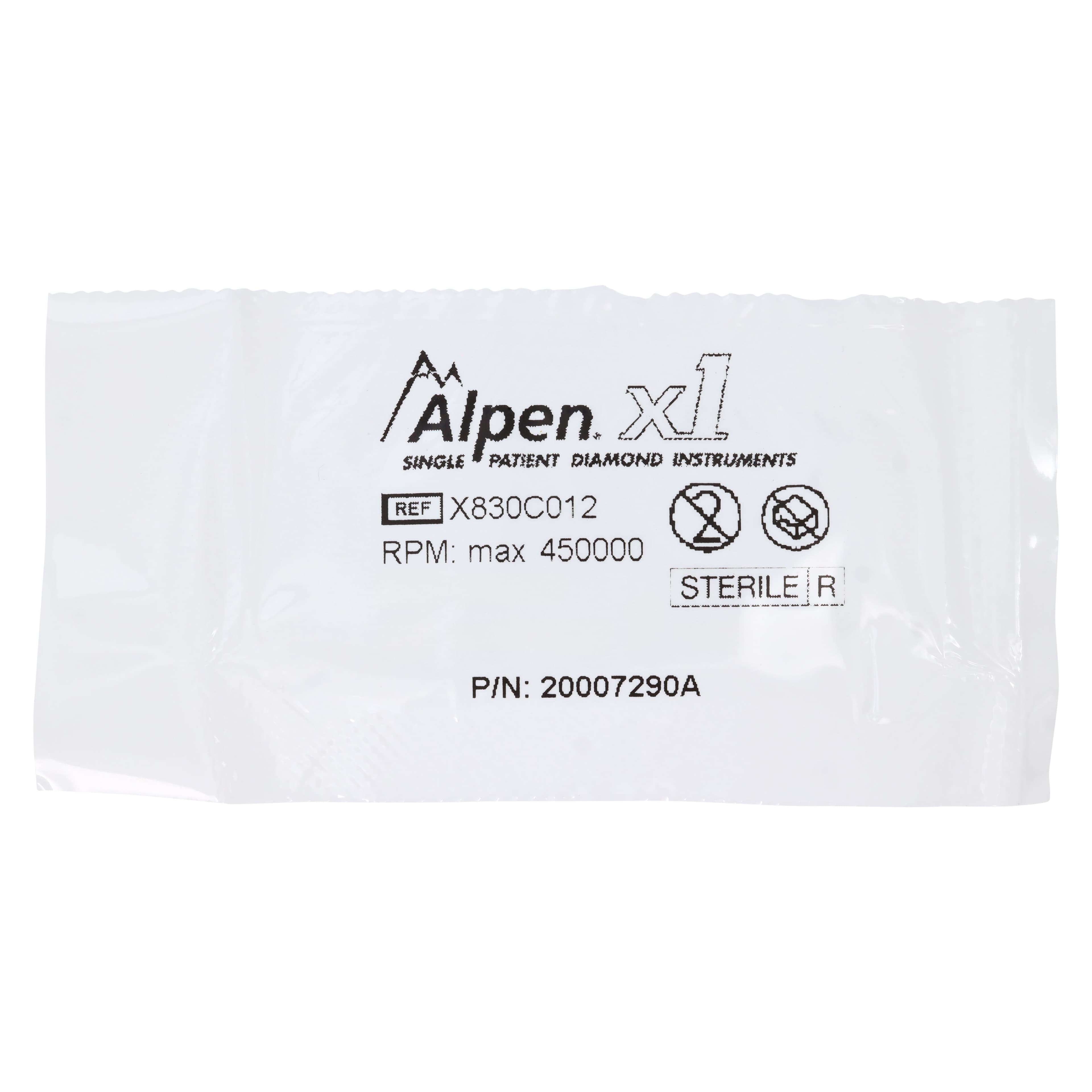 Alpen X1 Single Use Diamond Bur, FG, Pear #830-012C, Coarse, Green, 1.2 mm, 25/Pk, X830C012 thumbnail 8