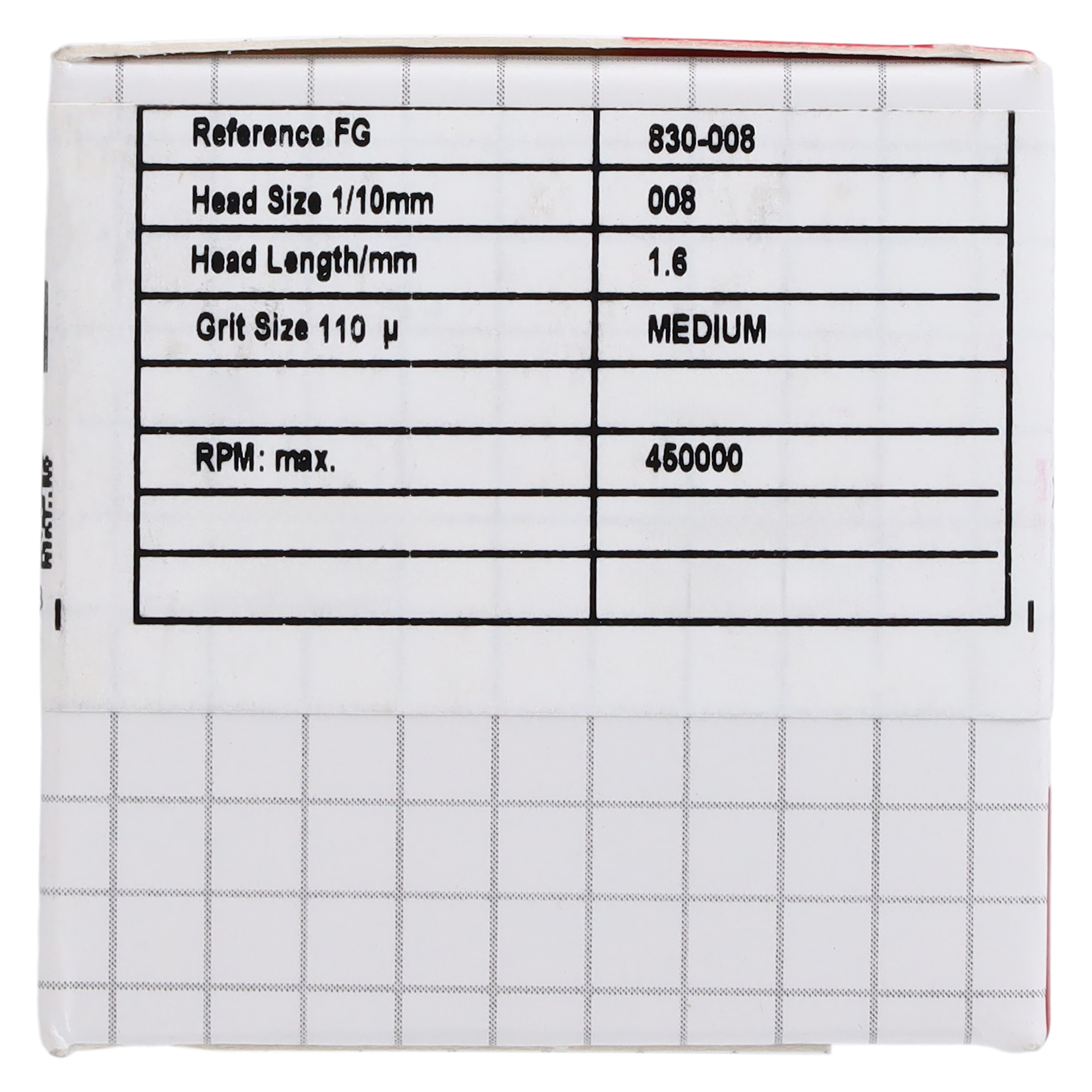Alpen x1 Single-Use Diamond Bur, FG, Pear #830-008M, Medium Grit, Gray, 25/Pk, X830M008 thumbnail 6