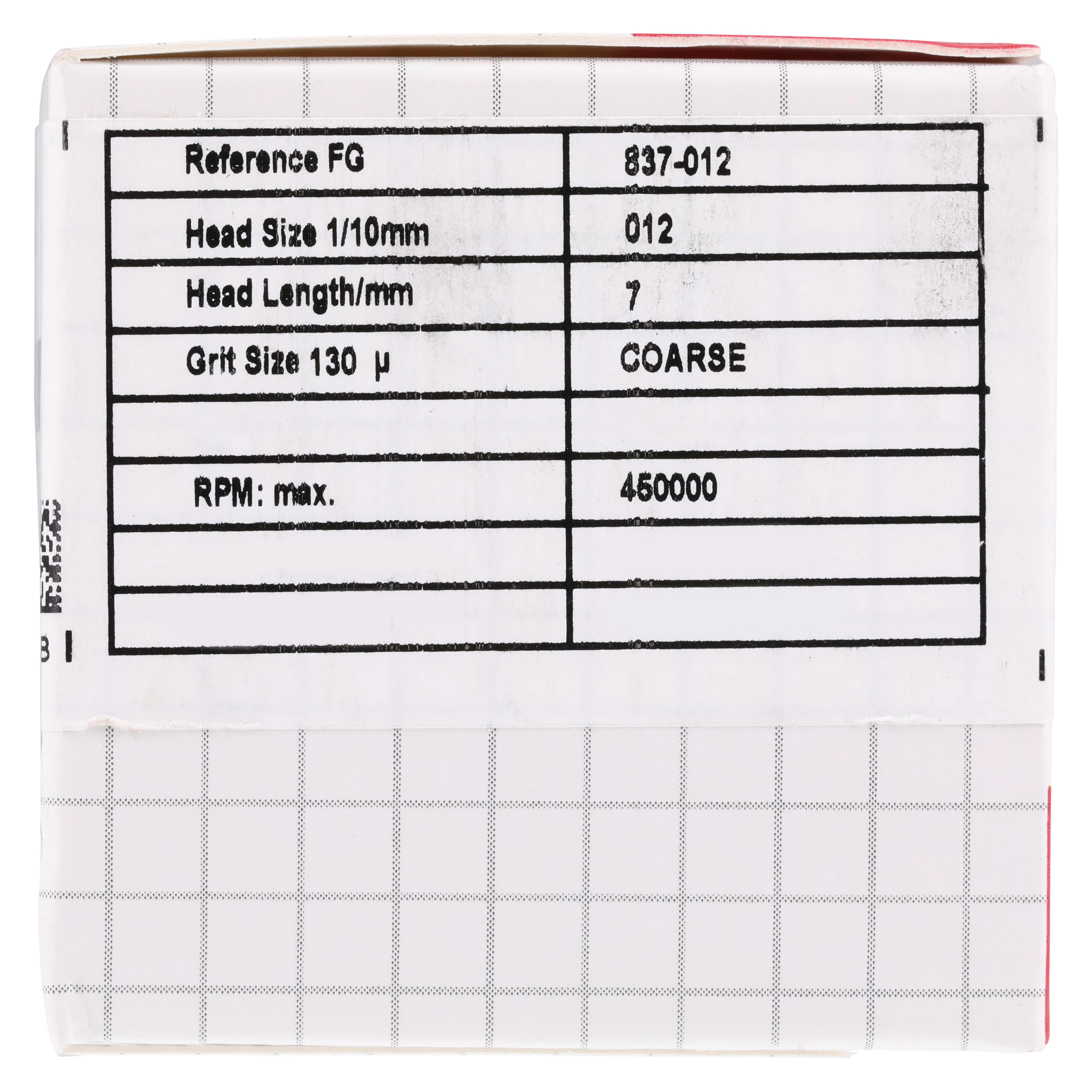 Alpen X1 Diamond Single-Use Bur, FG, #837-012C, Cylinder Flat End, Coarse, Green, 1.2 mm, 25/Pk, X837C012 thumbnail 6