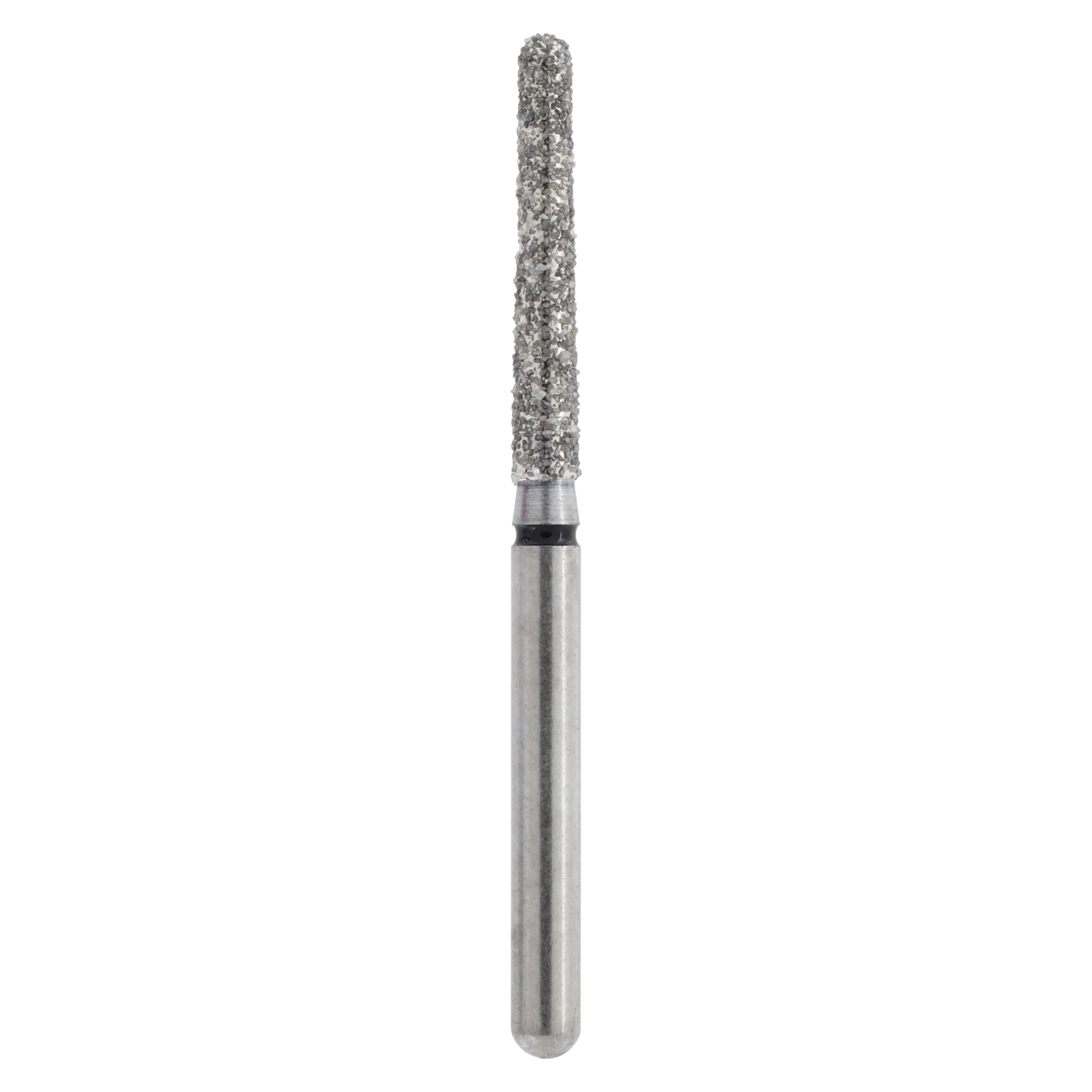 Alpen X1 Single-Use Diamond Bur, FG, Tapered Round End, #85010-016, Super Coarse, Black, 1.6 mm, 25/Pk, X85010SC016 - Alpen X1, Diamond Single Use Burs, FG, # 850-016SC, Tapered Round End, Super Coarse, Black, 25/Pk, X85010SC016 - Image 1