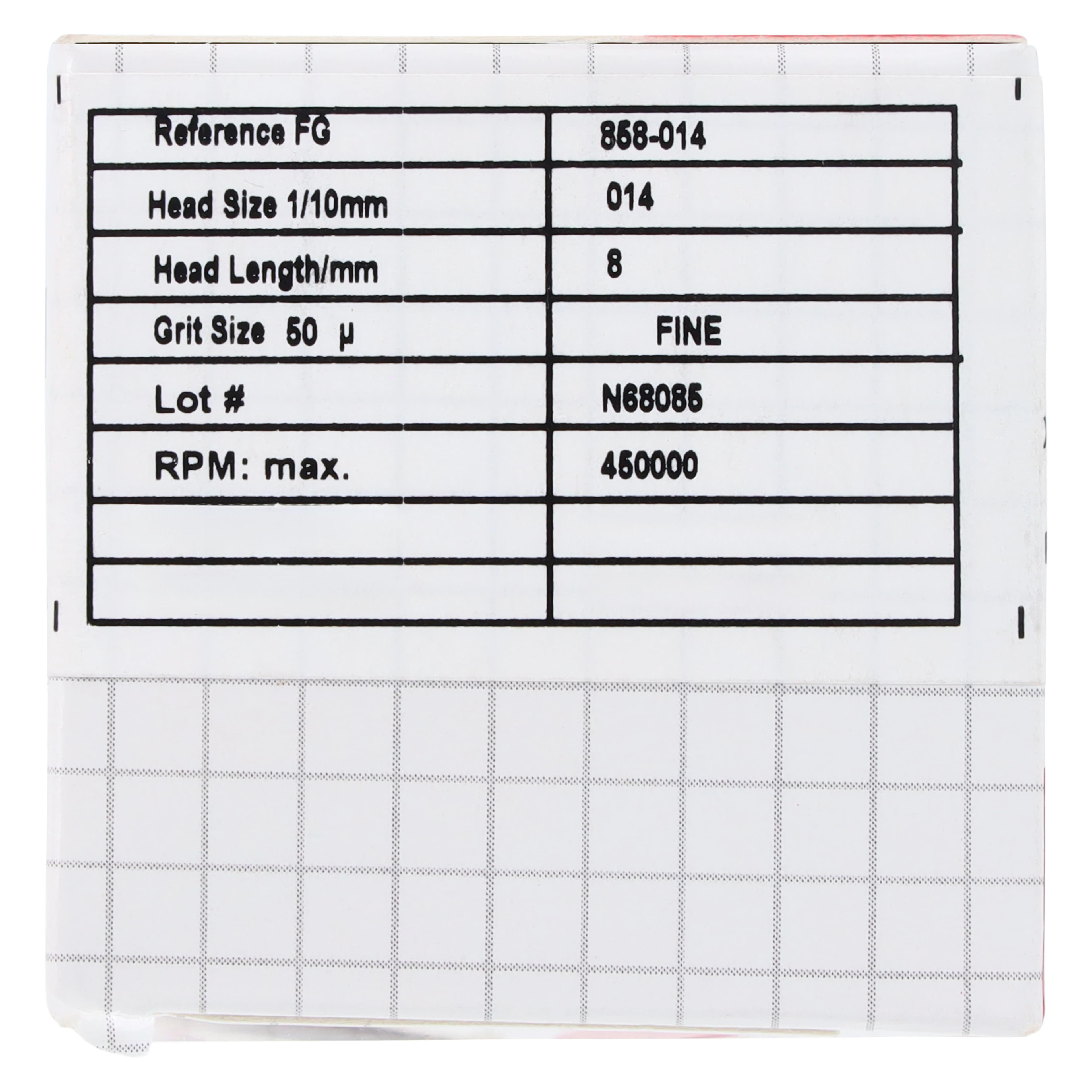 Alpen X1 Diamond Single-Use Burs, FG, #858-014F, Cone Pointed End, Fine, Red, 1.4 mm, 25/Pk, X858F014 thumbnail 6