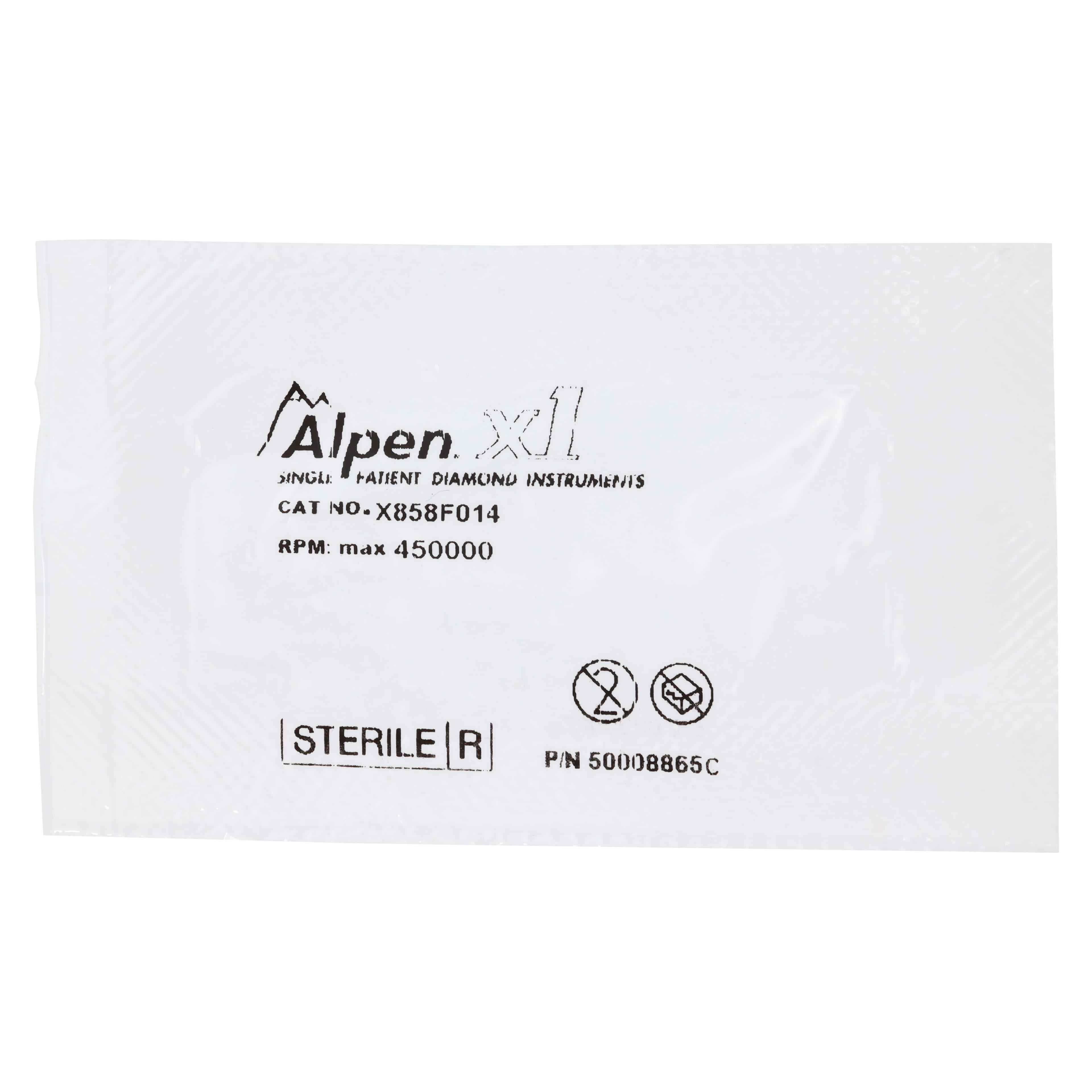 Alpen X1 Diamond Single-Use Burs, FG, #858-014F, Cone Pointed End, Fine, Red, 1.4 mm, 25/Pk, X858F014 thumbnail 8
