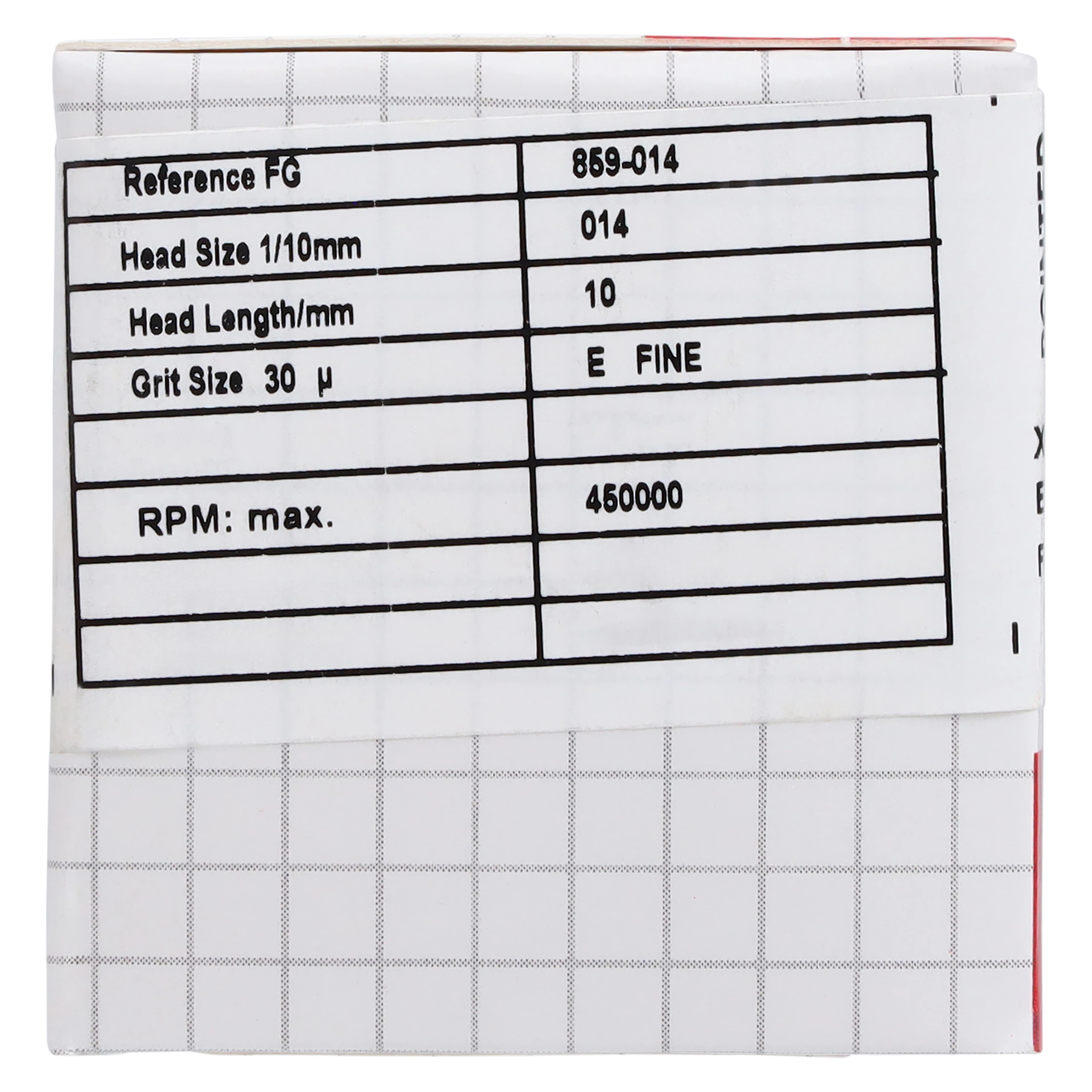 Alpen X1 Diamond Single-Use Bur, FG, #859-014EF, Cone Pointed End, Extra-Fine, Yellow, 1.4 mm, 25/Pk, X859EF014 thumbnail 6