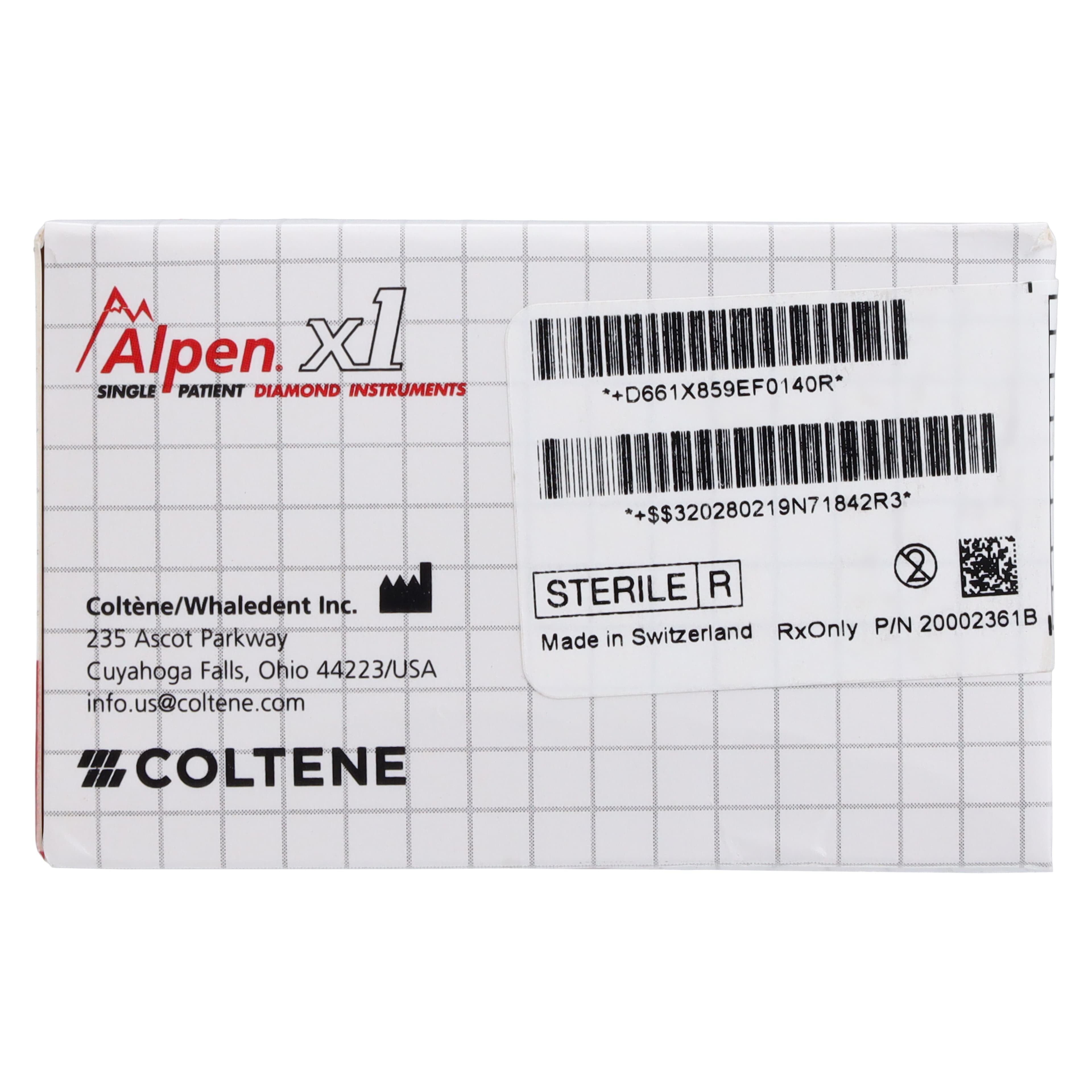 Alpen X1 Diamond Single-Use Bur, FG, #859-014EF, Cone Pointed End, Extra-Fine, Yellow, 1.4 mm, 25/Pk, X859EF014 thumbnail 7