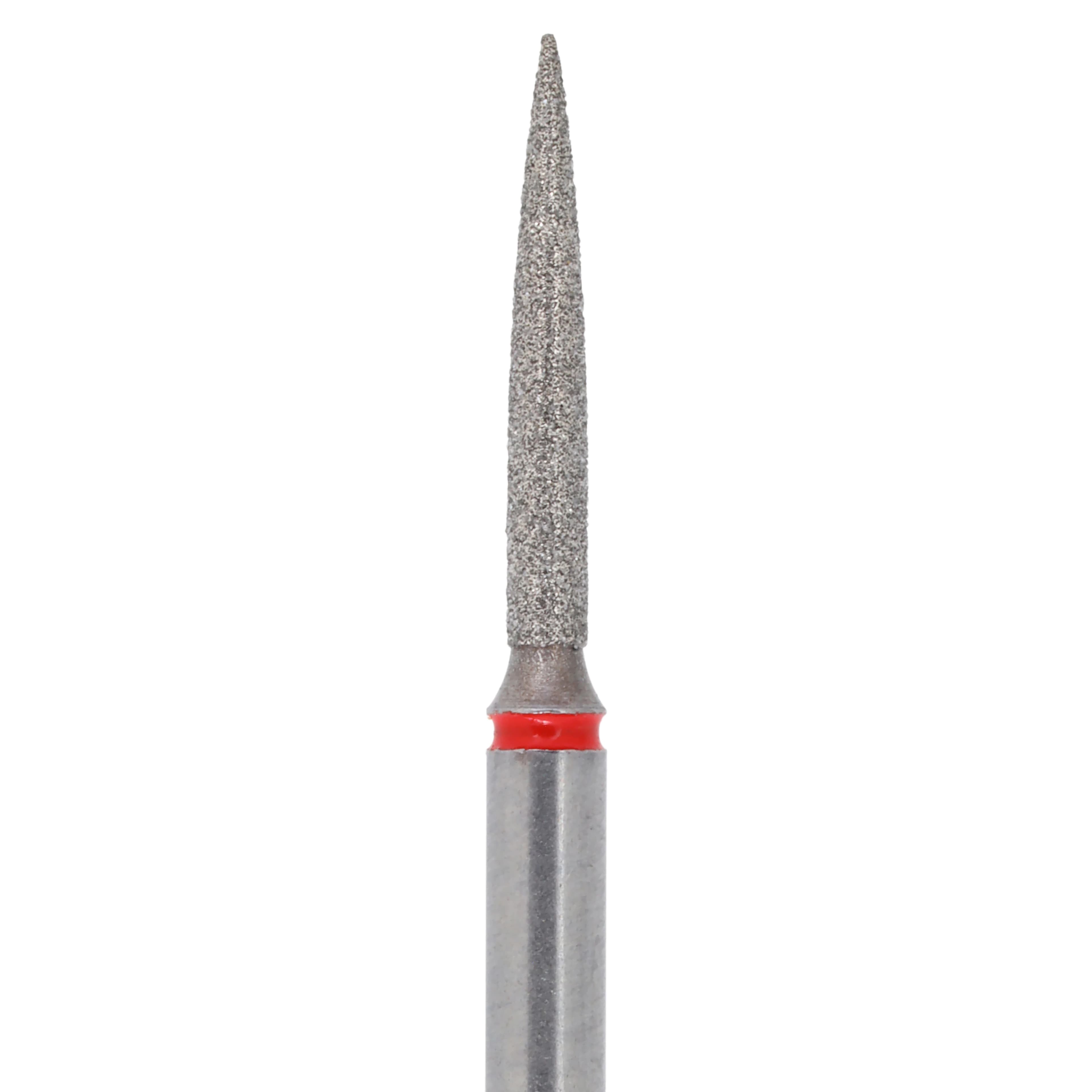 Alpen x1 Single-Use Diamond Bur, FG, Flame #862, Fine Grit, 1.0 mm Diameter, 8.0 mm Length, Red, 25/Pkg, X862F010 thumbnail 2