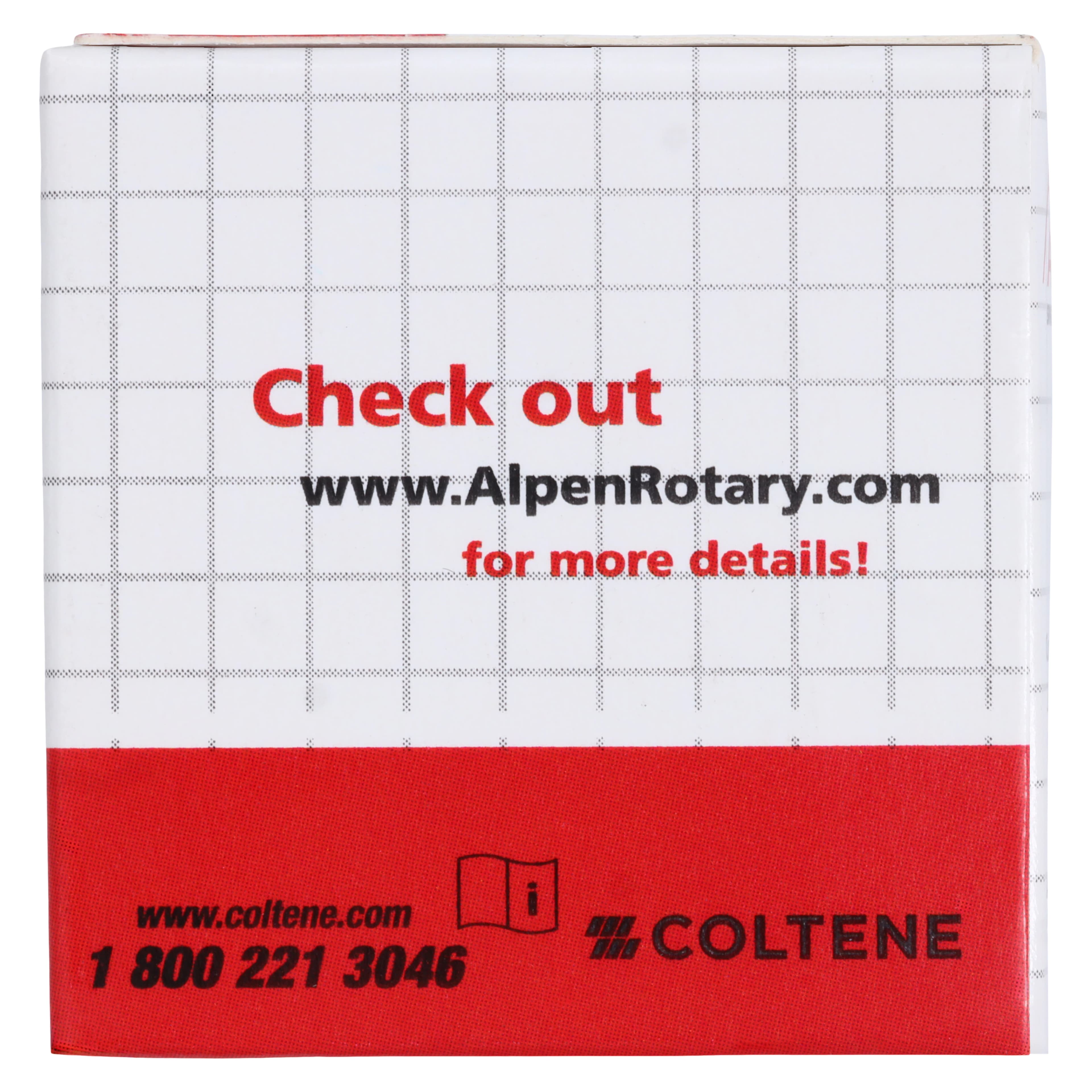 Alpen x1 Single-Use Diamond Bur, FG, Flame #862, Fine Grit, 1.0 mm Diameter, 8.0 mm Length, Red, 25/Pkg, X862F010 thumbnail 5