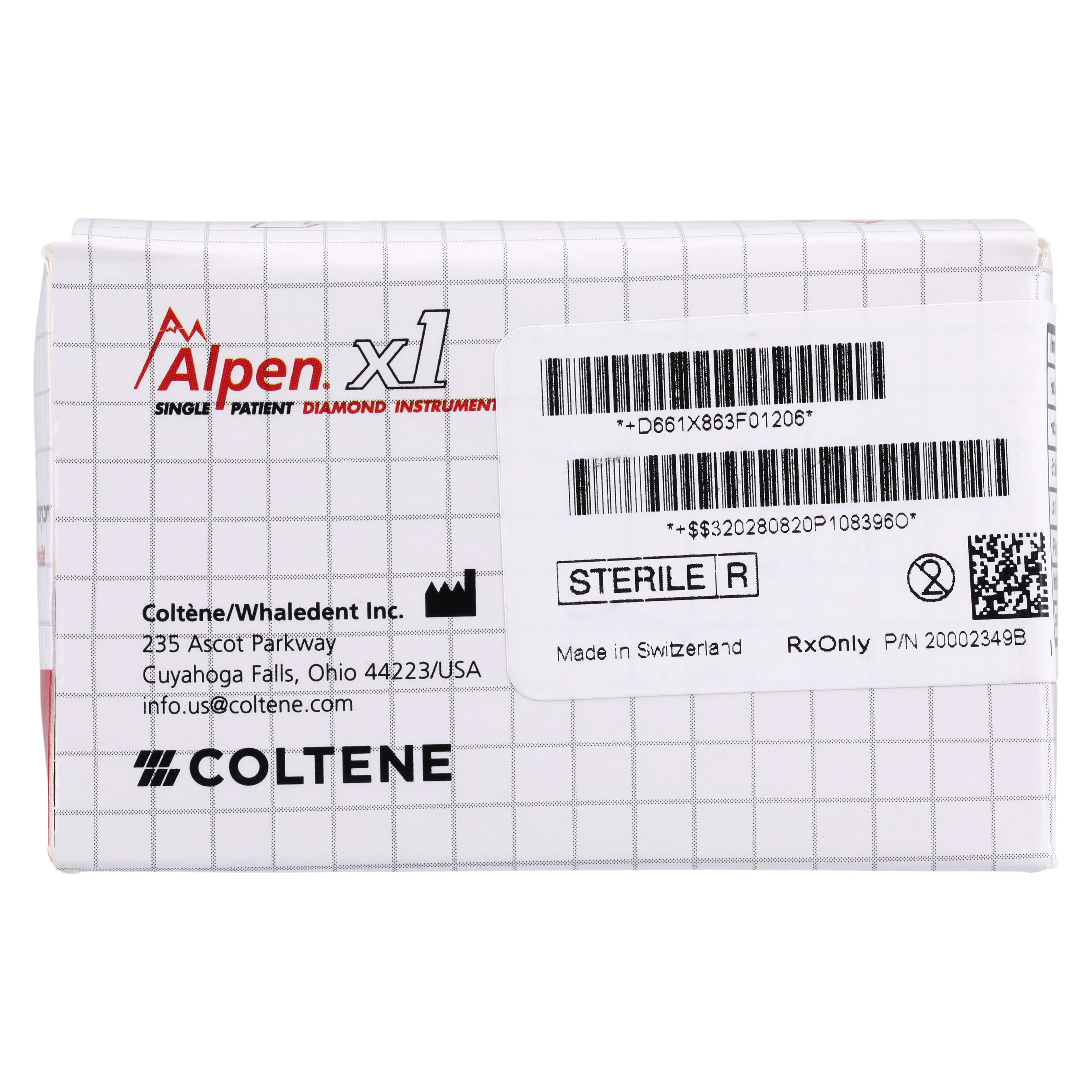 Alpen x1 Single-Use Diamond Bur, Flame, Fine, FG, #863-012, 25/Pk, X863F012 thumbnail 7