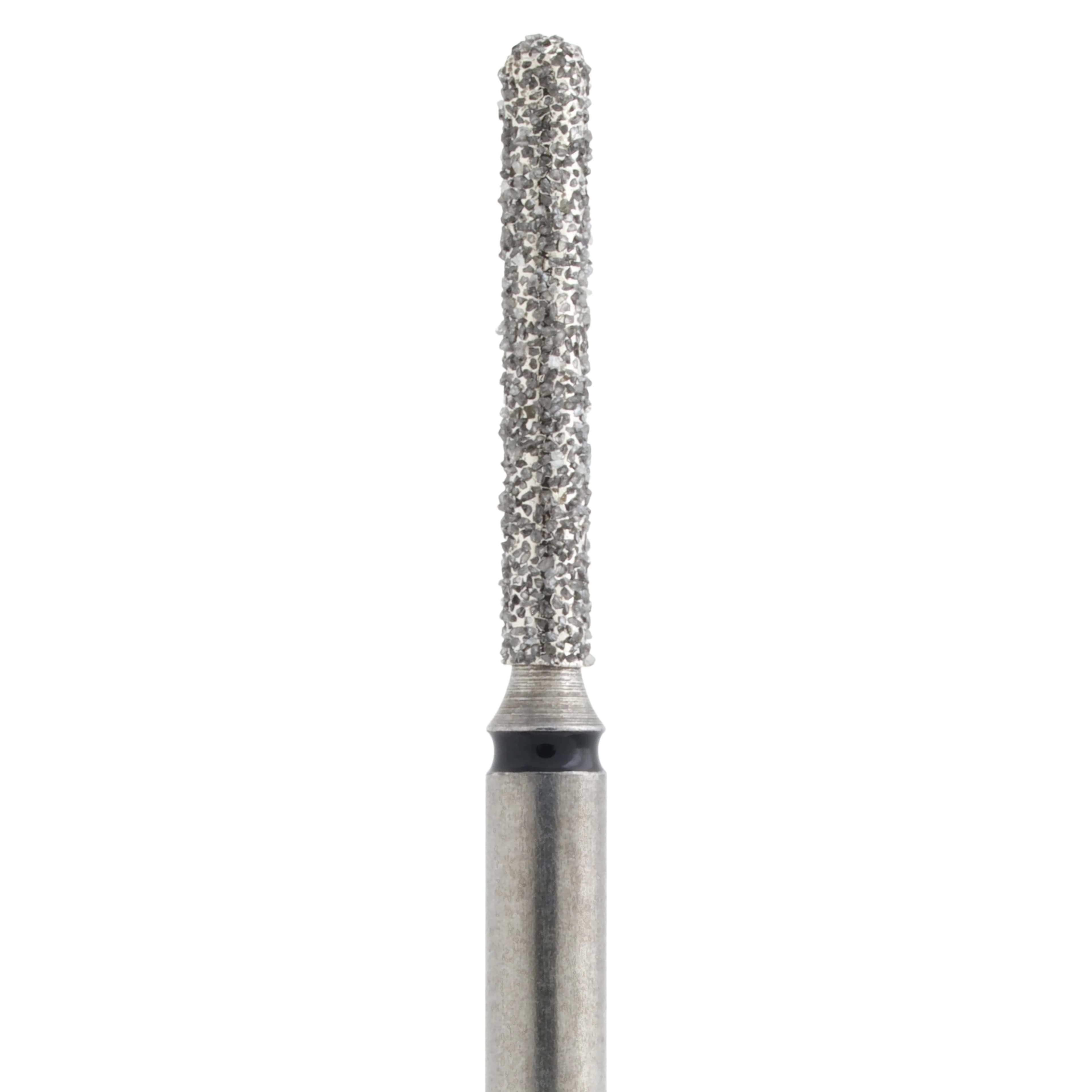 Alpen x1 Single Use Diamond Bur, FG, Round End Cylinder #881-012, Super Coarse, Black, 1.2 mm Diameter, 8.0 mm Length, 25/Pkg thumbnail 2
