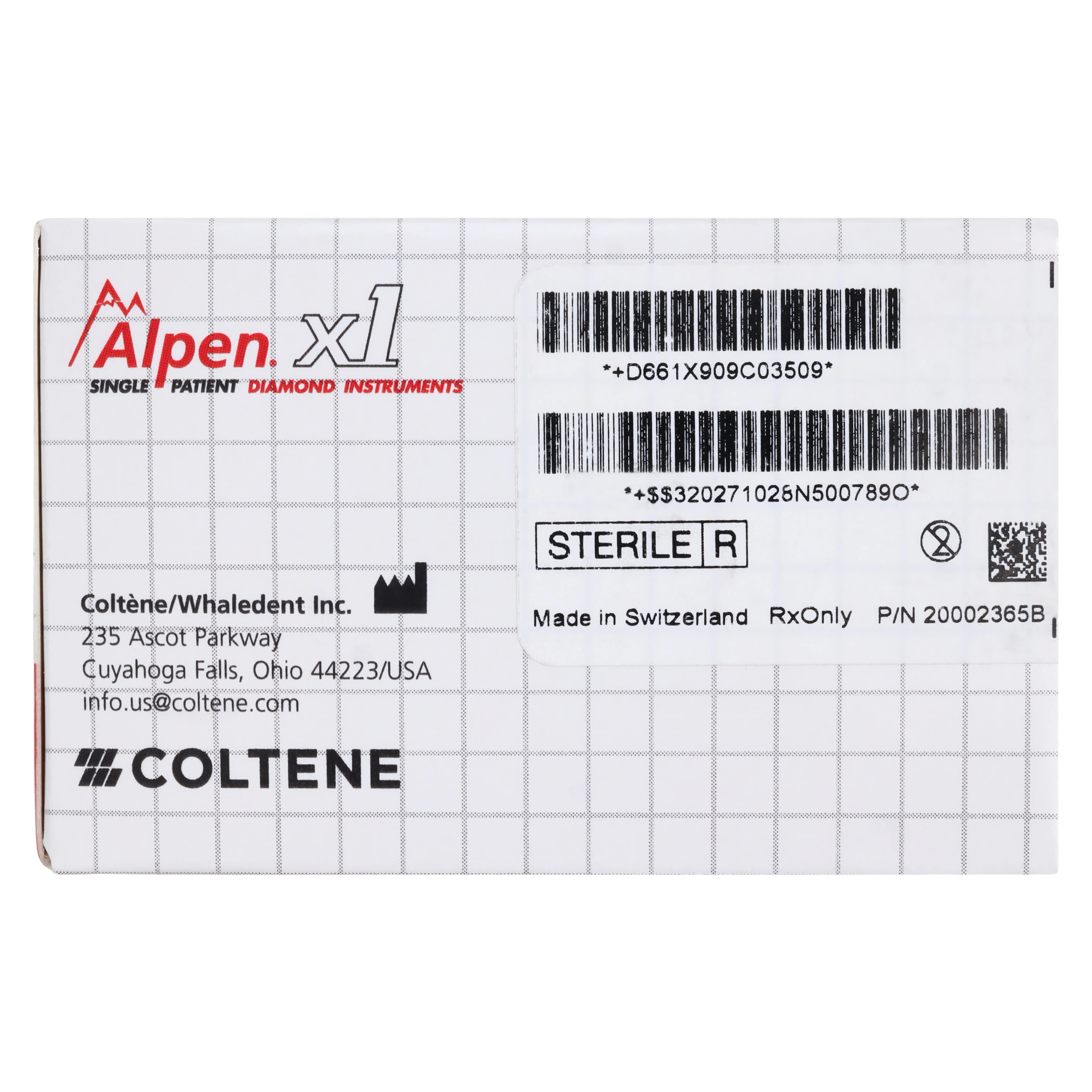 Alpen x1 Single Use Diamond Bur, FG, Round Wheel #909-035C, Coarse, Green, 3.5 mm, 25/Pk thumbnail 7
