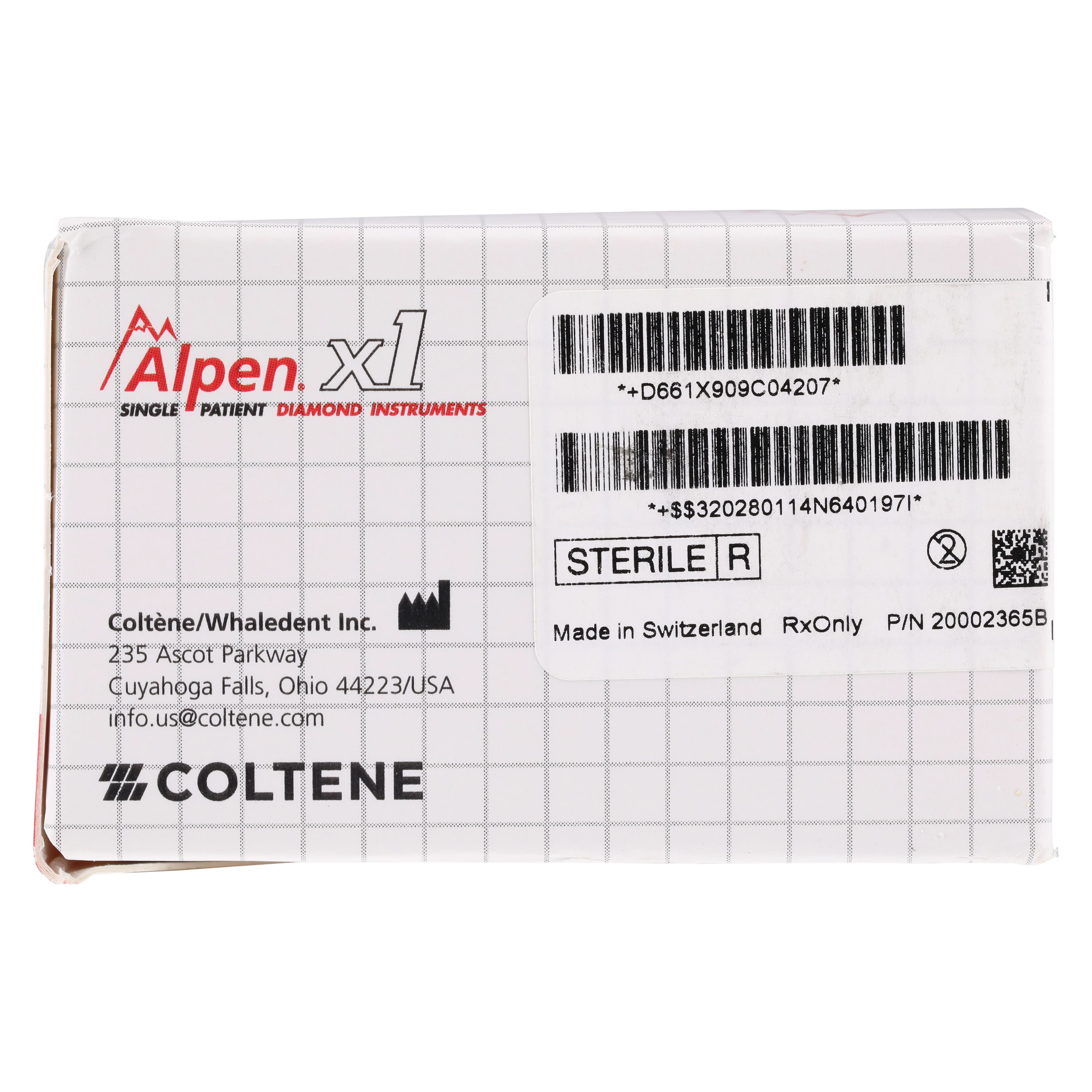 Alpen x1 Single-Use Diamond Bur, FG, #909-042C, Round Wheel, Coarse, Green, 4.2 mm, 25/Pk, X909C042 thumbnail 7