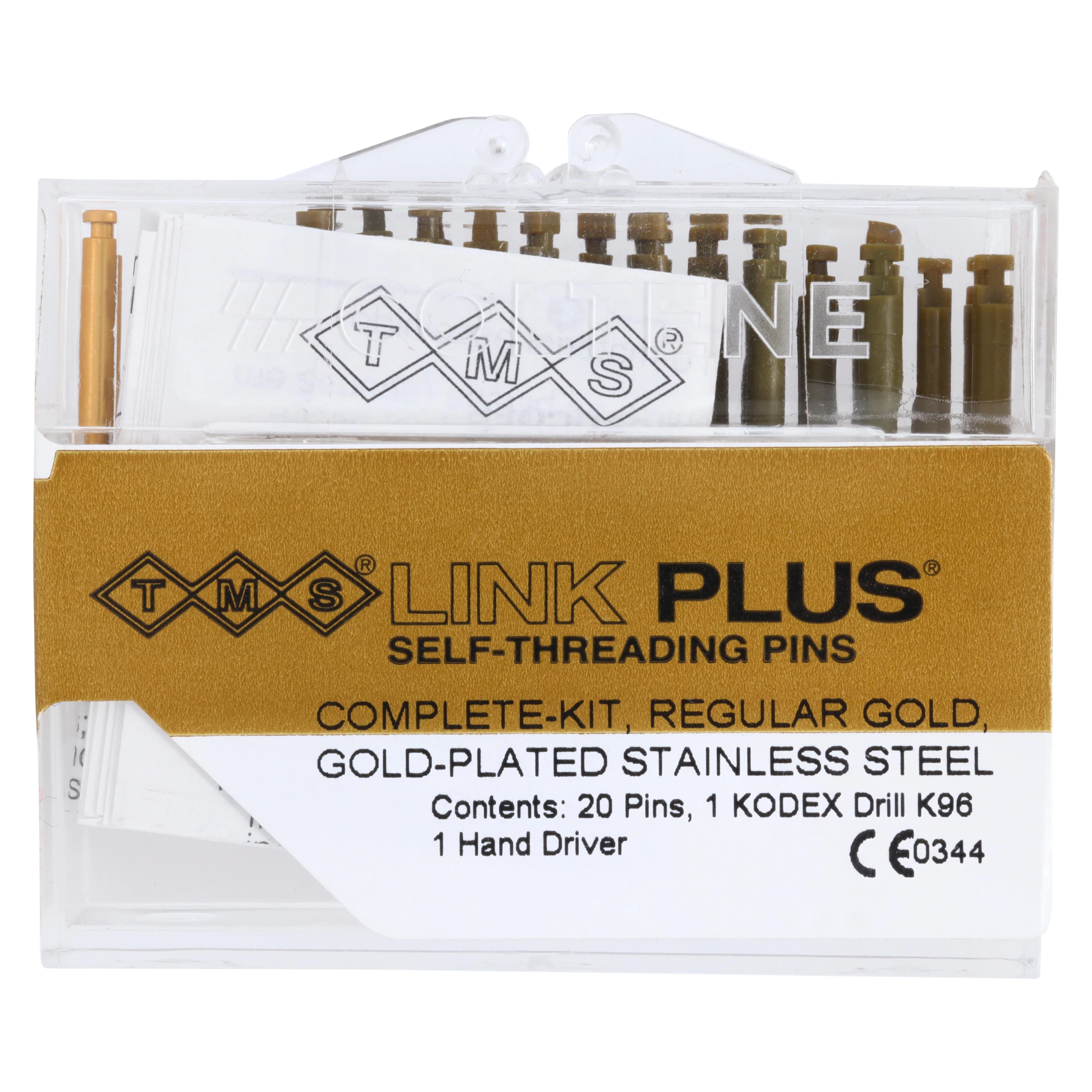 TMS Link Plus Regular Single Shear Complete Kit, Gold-Plated Stainless Steel, 0.027" / 0.675 mm, 20 Pins, L-741 - TMS Link Plus SS Single Kit .027 L-741 - Image 1