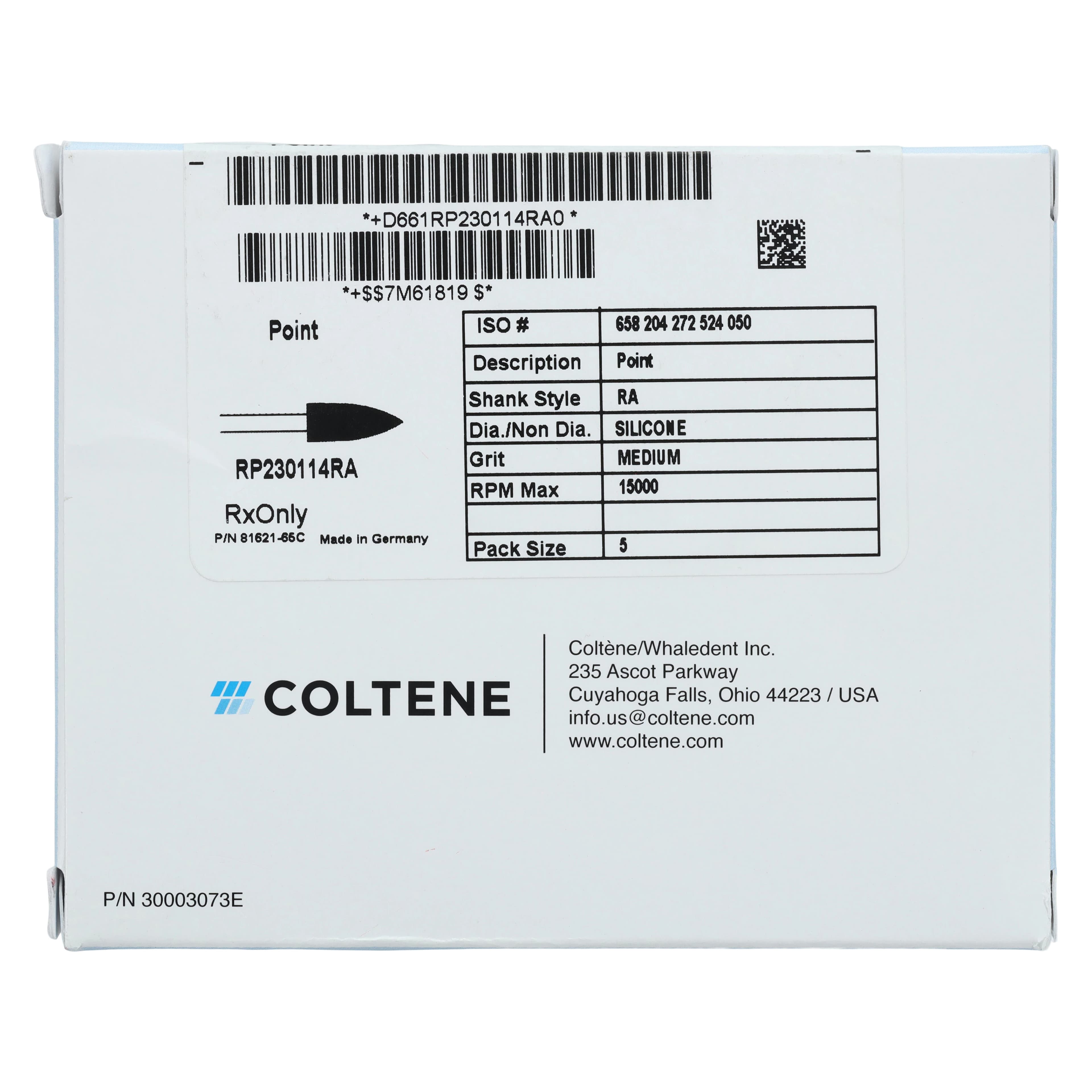 Alpen Ceramic Polishing Removing/Contouring RA Point, Medium, 5/Pk, RP230114RA thumbnail 4