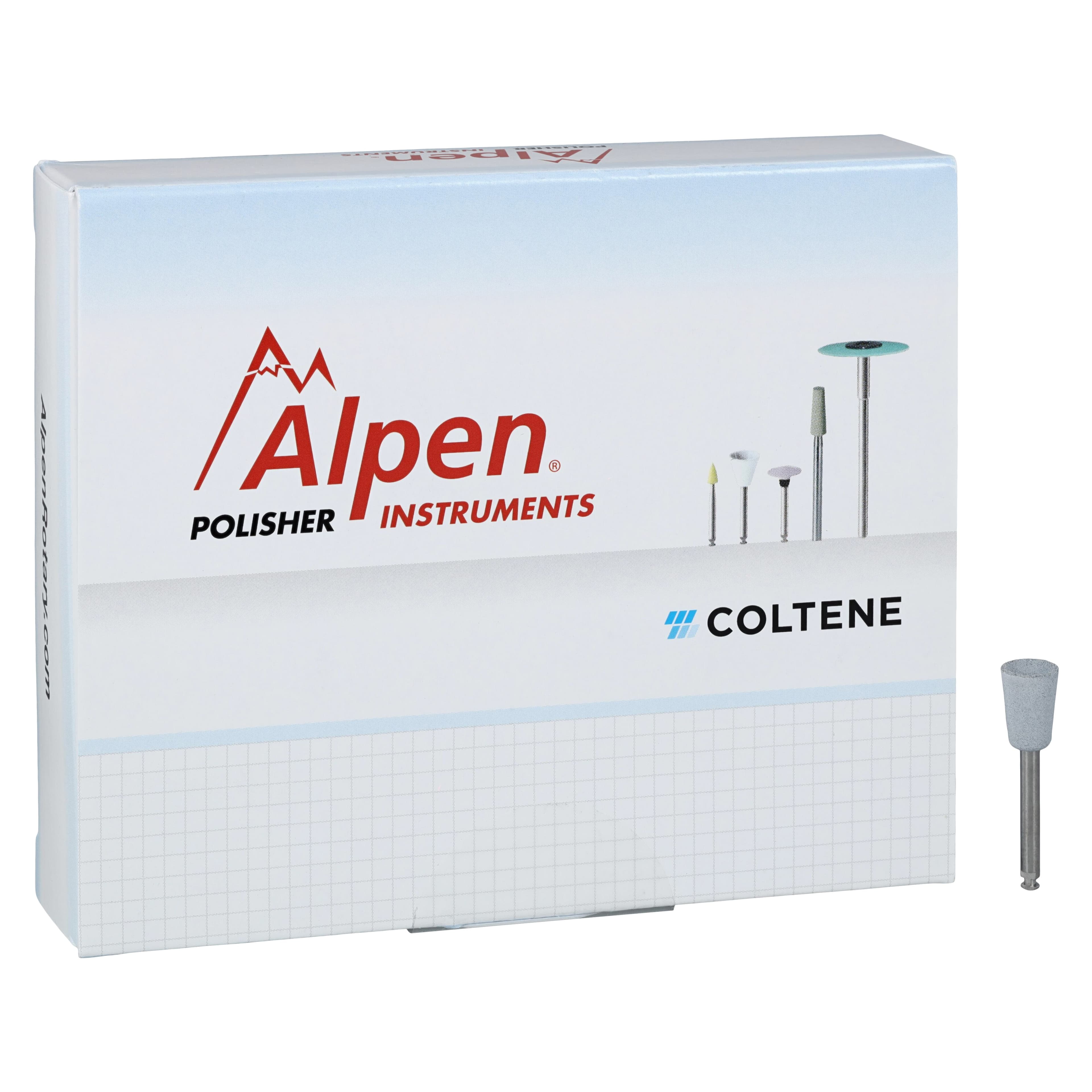 Alpen Ceramic Polisher, Standard Cup, Medium Grit, RA Shank, 5/Pk, RP230122RA - Alpen Ceramic Polishers - Alpen Polisher Ceramic 5/Pkg Cup Medium RA - Image 1