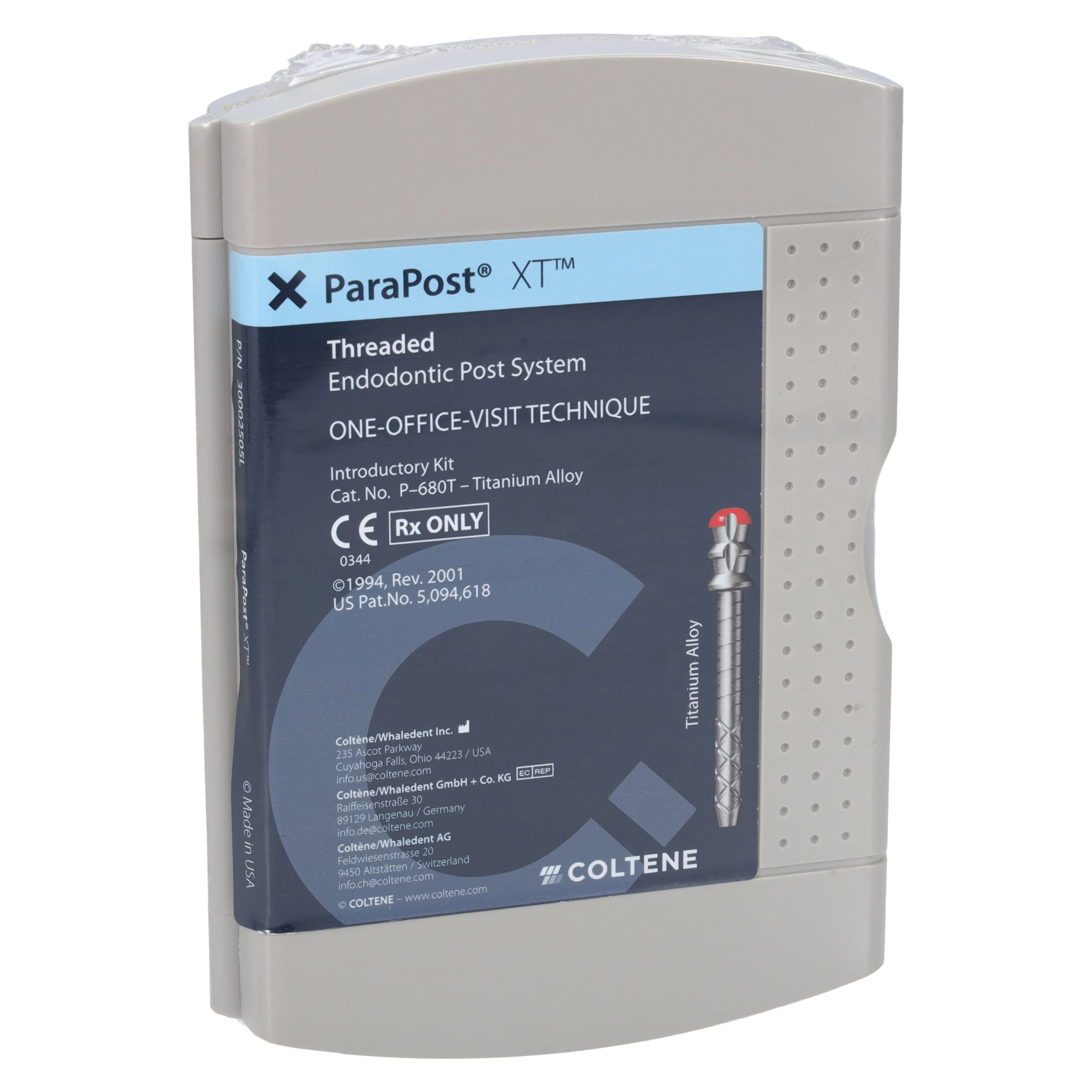 ParaPost XT Titanium Threaded Endodontic Post System, Introductory Kit, Assorted Sizes 3-6, P680T - P-680-T Parapost Xt Intro - Image 1