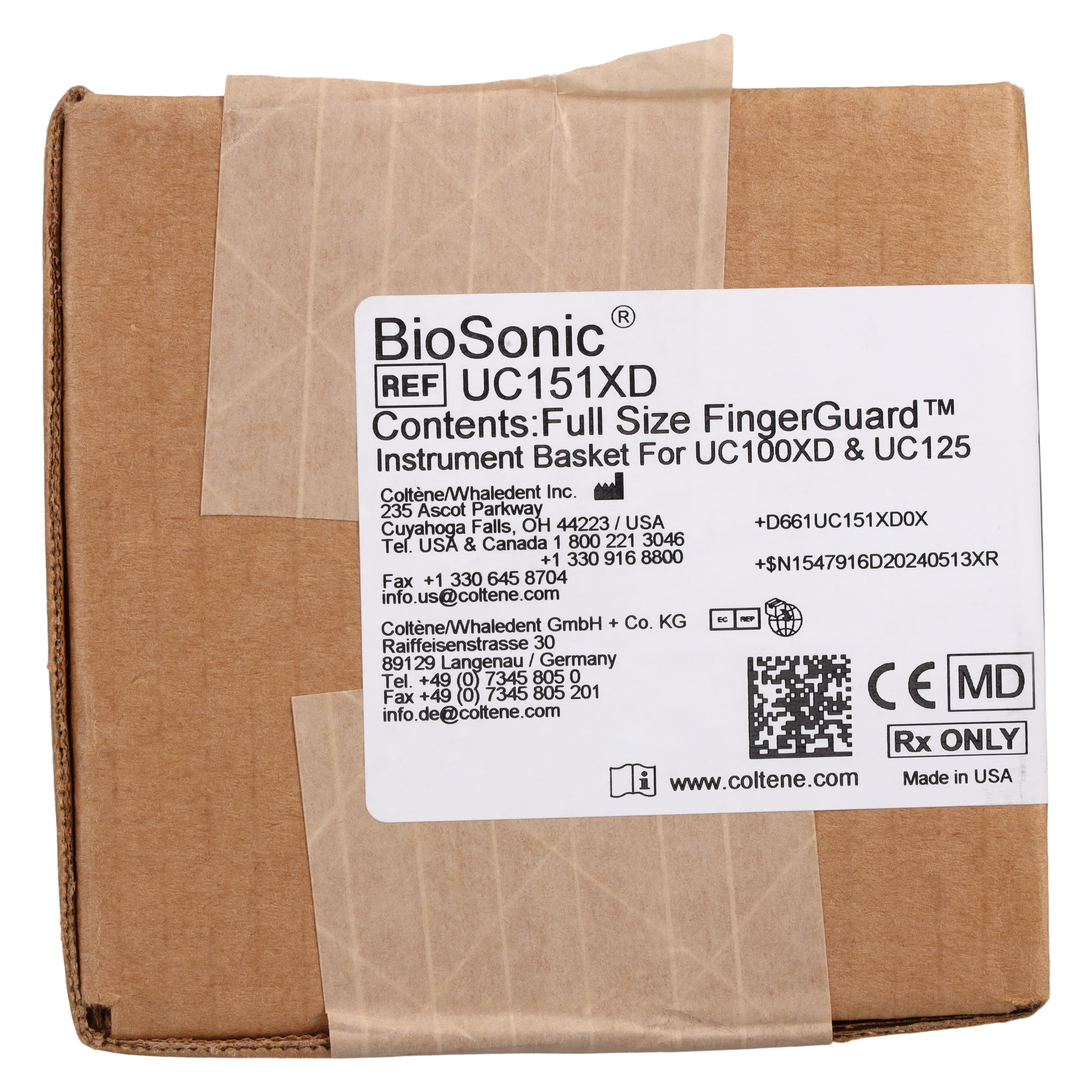 BioSonic Full Size FingerGuard Instrument Basket, 11" x 5-3/8" x 3-3/4", Stainless Steel, UC151XD, 1/Pk thumbnail 2