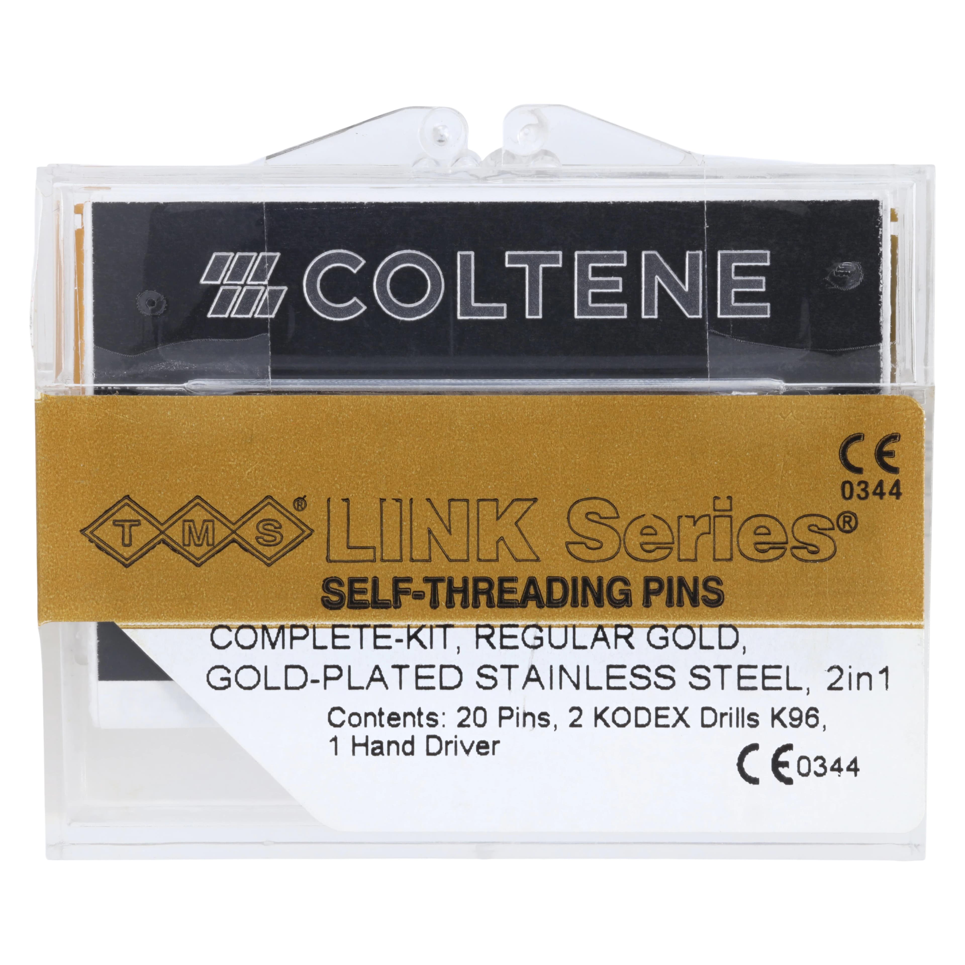 TMS Link Series Self-Threading Retention Pins, Regular Double Shear, Gold-Plated Stainless Steel, Complete Kit, 0.027", L-551 - TMS Link SS Double Shear Kit .027 L-551 - Image 1