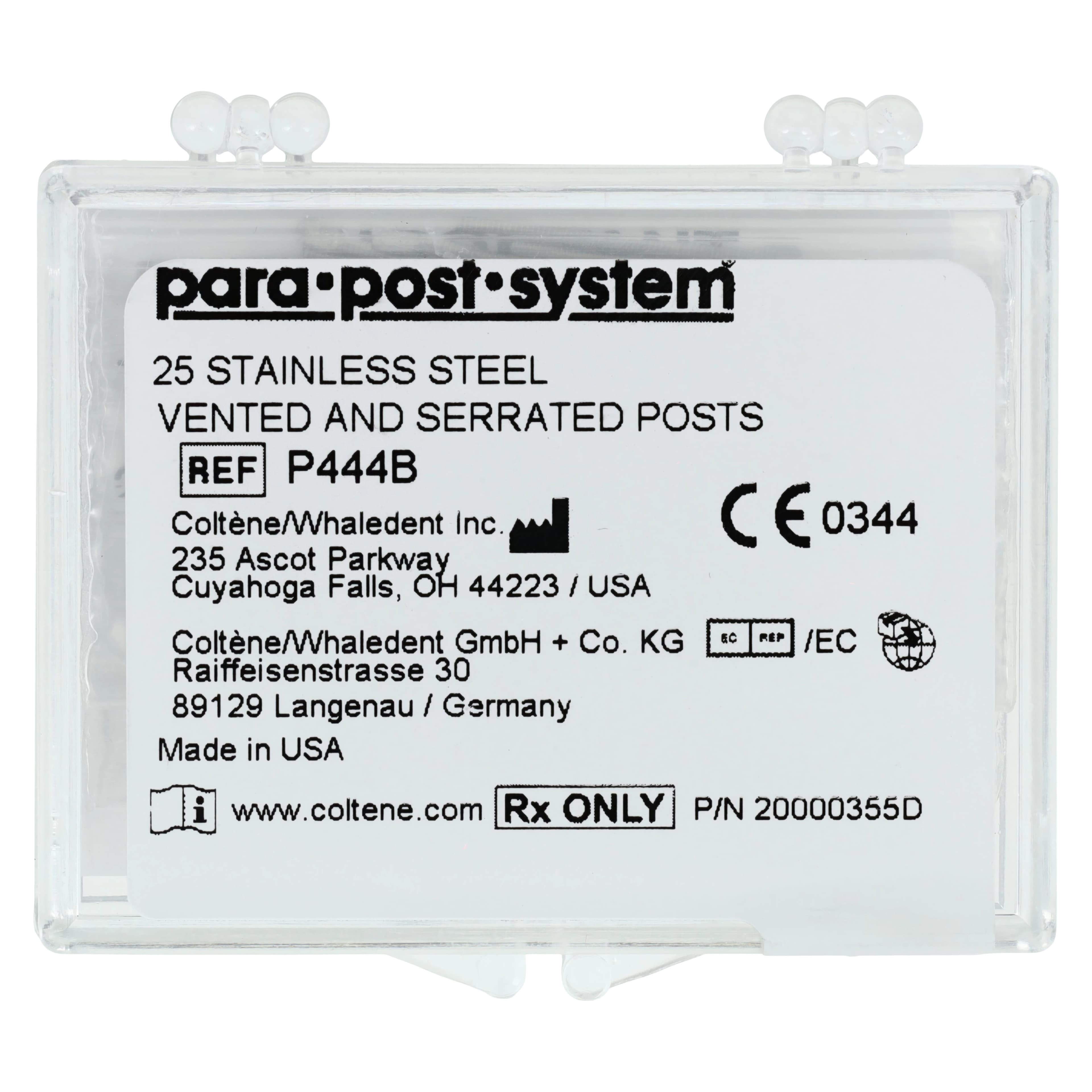 ParaPost Stainless Steel Posts, Size 4, .040" (1.0mm), Yellow, Bulk Refill, 25/Pk, P444B - ParaPost, Stainless Steel, Bulk, Yellow, 25/Pk, P444B - Image 1