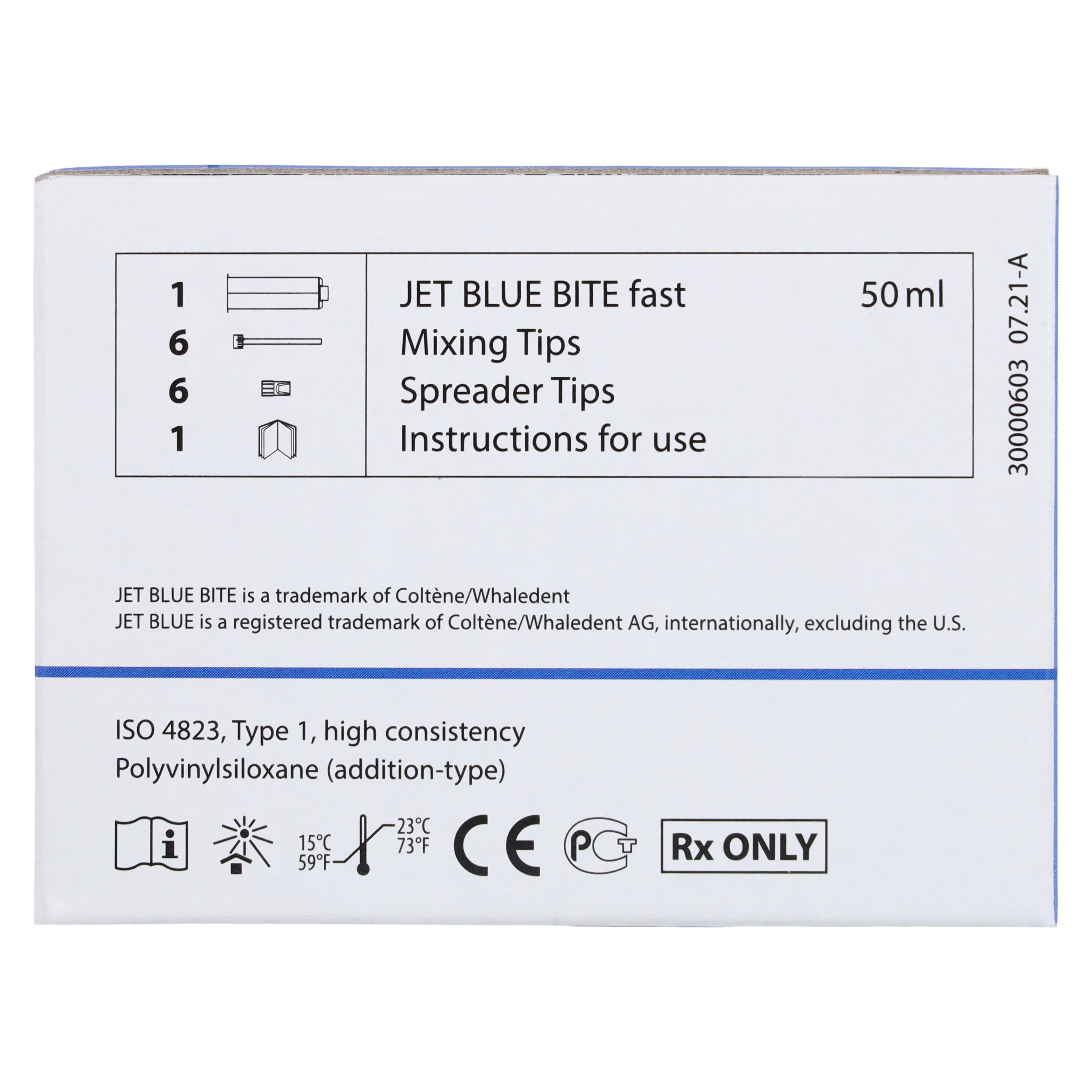 Jet Blue Bite Fast Set Vinylpolysiloxane Bite Registration Material, 50 mL Single Pack, C6491 thumbnail 8