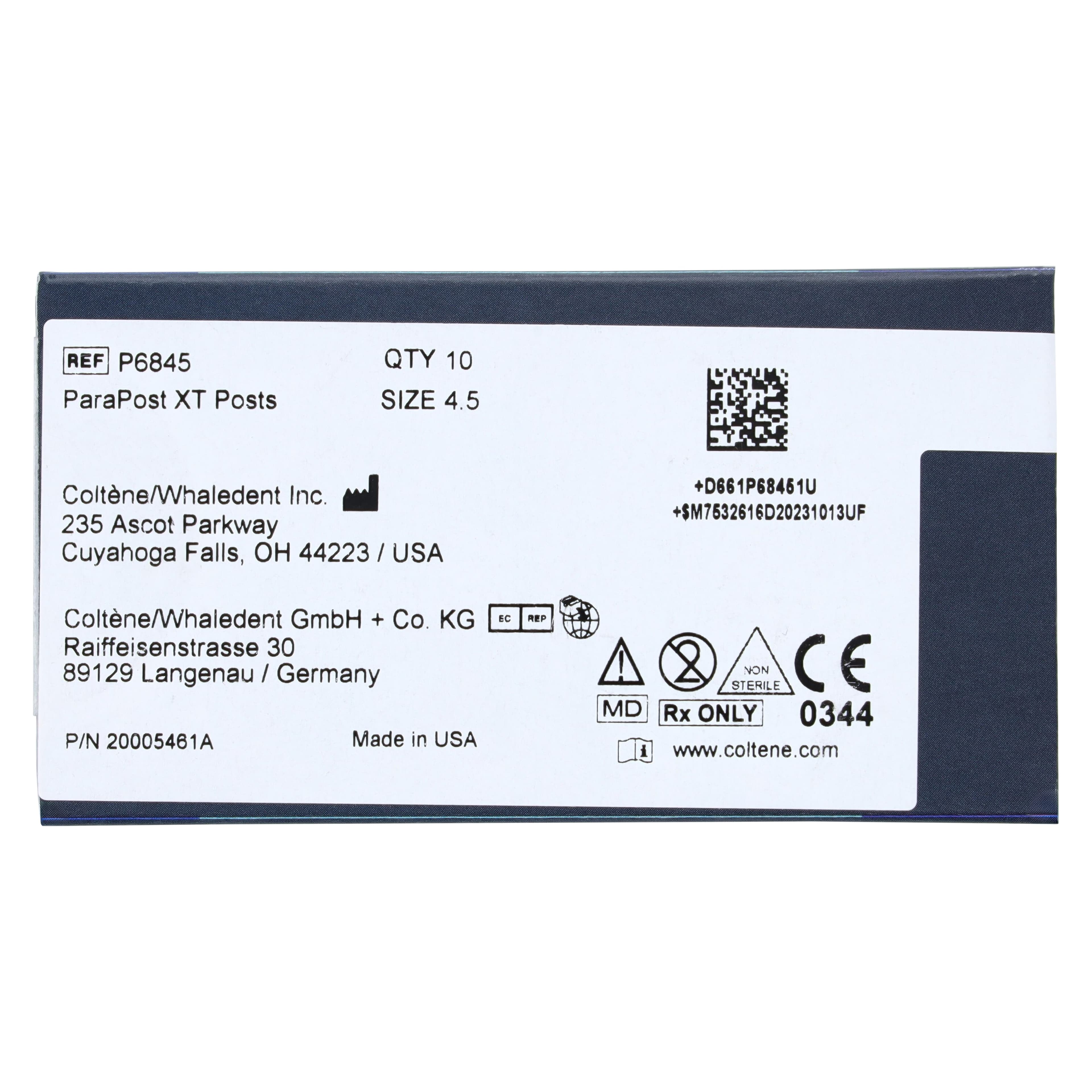 ParaPost XT Titanium Endodontic Posts, Size 4.5, Blue, 0.045" (1.14mm), Refill, 10/Pk, P684-5 thumbnail 2