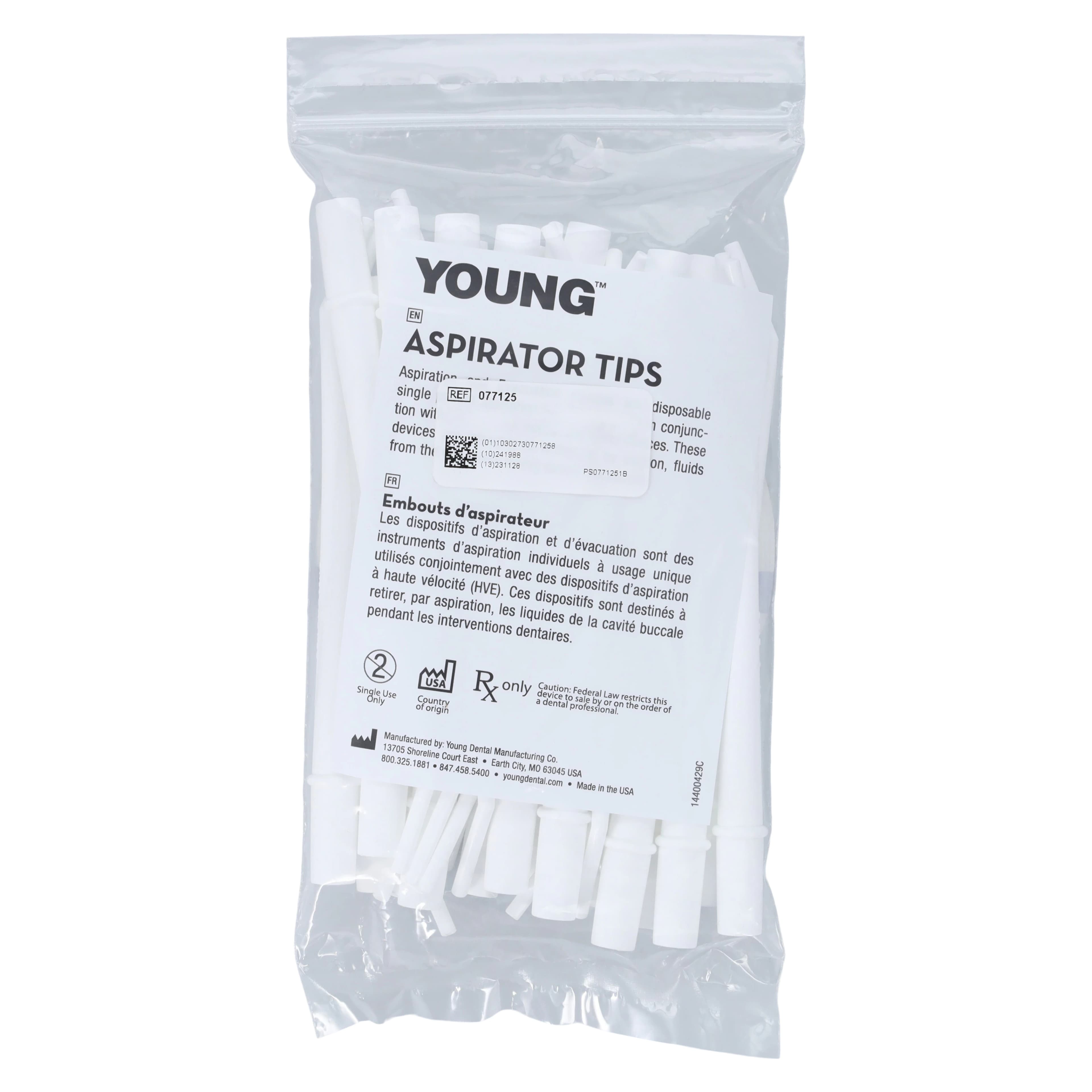 Surg-O-Vac I Surgical Aspirator Tips, Plastic, 4 mm (0.125"), White, 25/Pk, 077125 thumbnail 4
