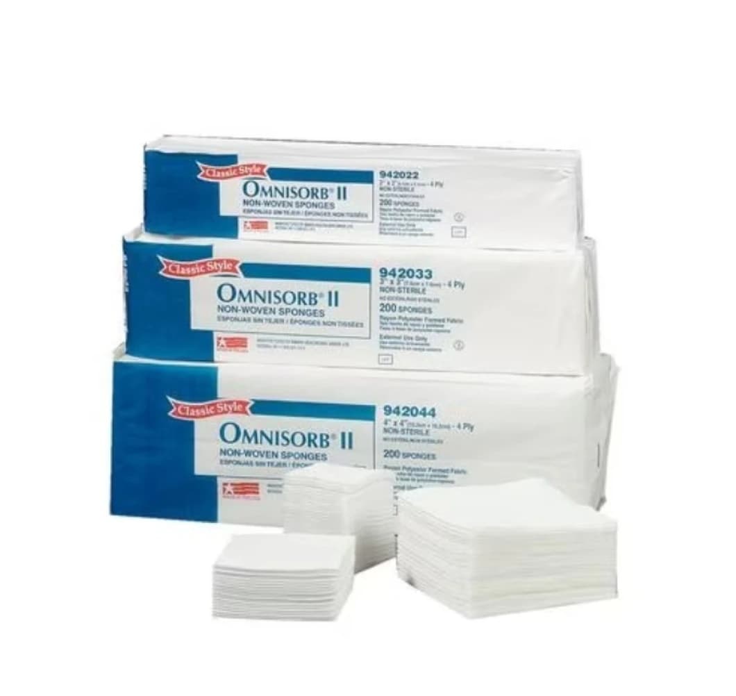Tidi Omnisorb II Non-Woven Sponges, 3" x 3", 4-Ply, Non-Sterile, Closed Weave, 4000/Case, 942033 - Tidi - Omnisorb II Non-Woven Sponges N/S 3x3 4-Ply 4000/Case - Image 1