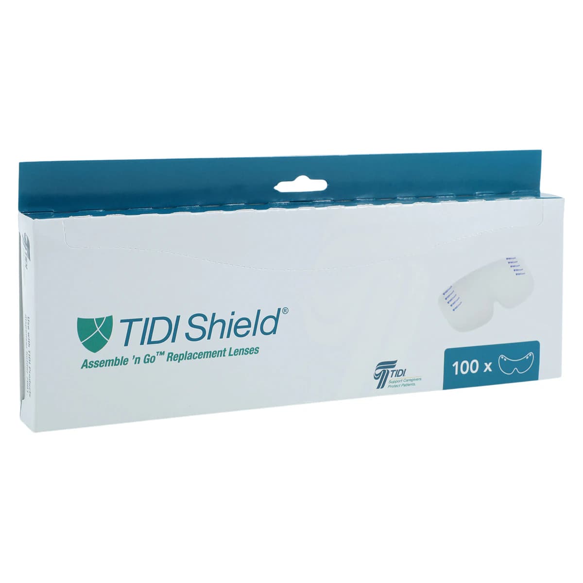 TIDIShield Assemble 'N Go Eye Shield Replacement Lenses, Clear, Disposable, Non-Sterile, 100/Bx, 9210-100 - TIDIShield Assemble 'N Go Eye Shield - Image 1
