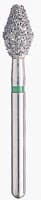 BluWhite Diamond™ Bur FG 461C, Coarse, Football, Occlusal, Green Ring, 3.5 mm Diameter, 5.6 mm Length, 5/Pkg - BluWhite Diamond™ Burs – FG, Football, 5/Pkg - Coarse, Green, Occlusal, # 461C, 3.5 mm Diameter, 5.6 mm Length - Image 1