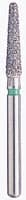 BluWhite Diamond™ Bur FG 756C, Coarse, Green Ring, Cone Taper Round End, 1.8 mm Diameter, 8.0 mm Length, 5/Pkg - BluWhite Diamond™ Burs – FG, Coarse, Green, Cone, Taper Round End, 5/Pkg - # 756C, 1.8 mm Diameter, 8.0 mm Length - Image 1