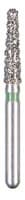 BluWhite Diamond™ Bur FGSS, Coarse, Taper Round End, #785C, 2.2 mm Diameter, 7.8 mm Length, Green Ring, 5/Pkg - BluWhite Diamond™ Burs – FGSS, Cone, 5/Pkg - Coarse, Green, Taper Round End, # 785C, 2.2 mm Diameter, 7.8 mm Length - Image 1