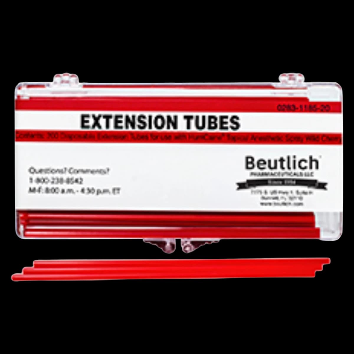 HurriCaine Topical Anesthetic Spray Extension Tubes, 4", Disposable, Red, 200/Pack thumbnail 2